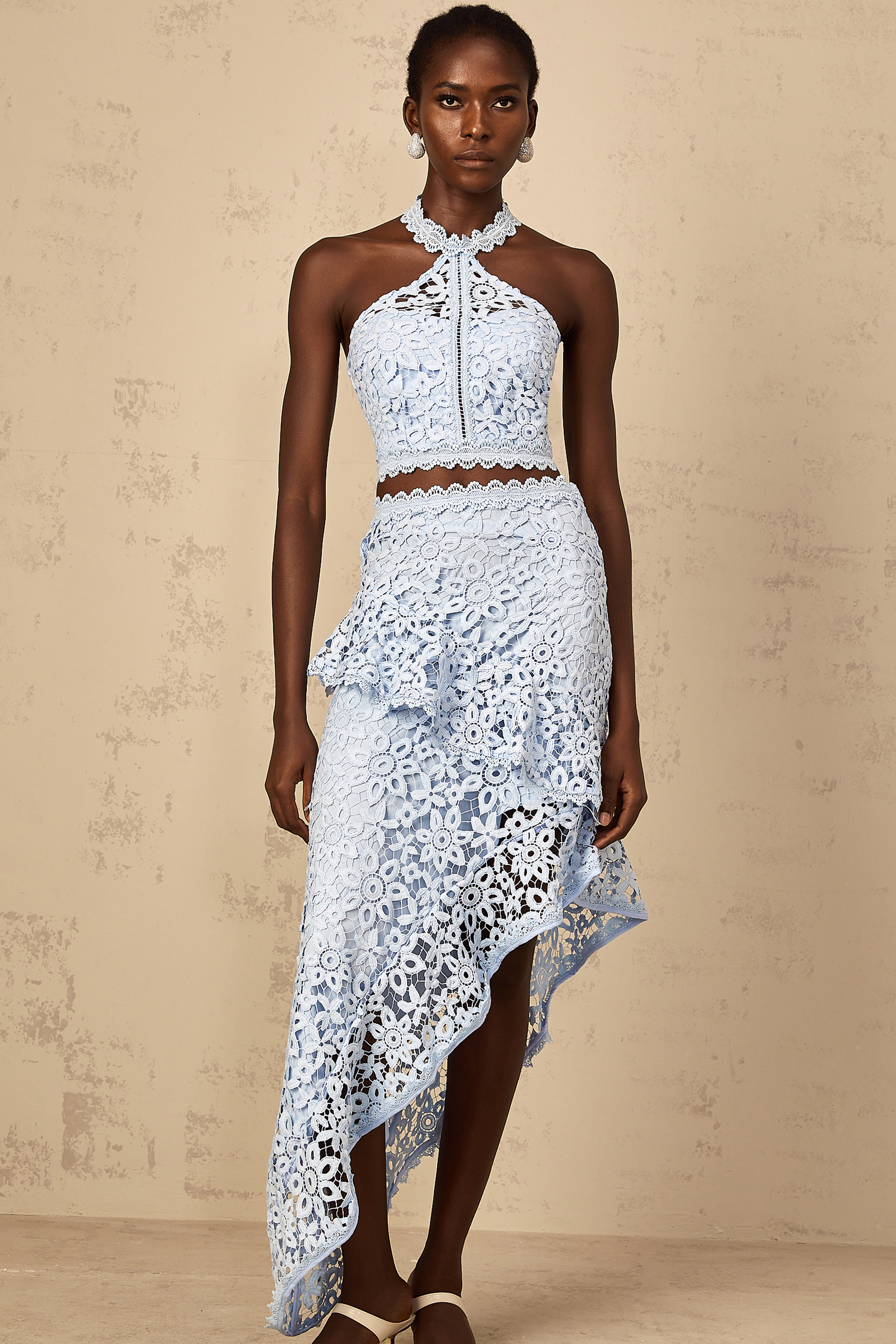 Bruyère Blue Corded Lace Matching Set (Final Sale)