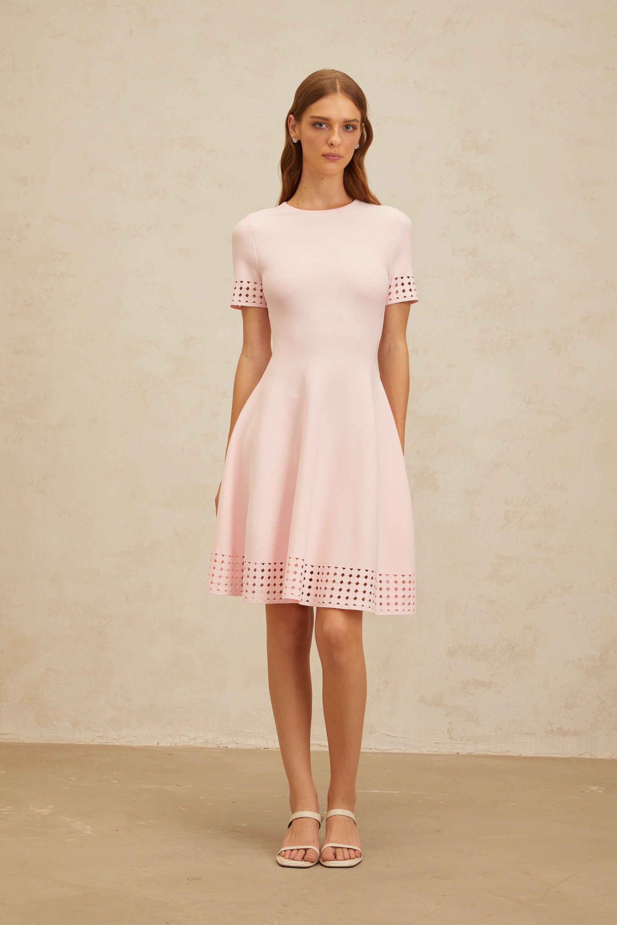 Isidore Pink Cut-Out Detail Knit Mini Dress