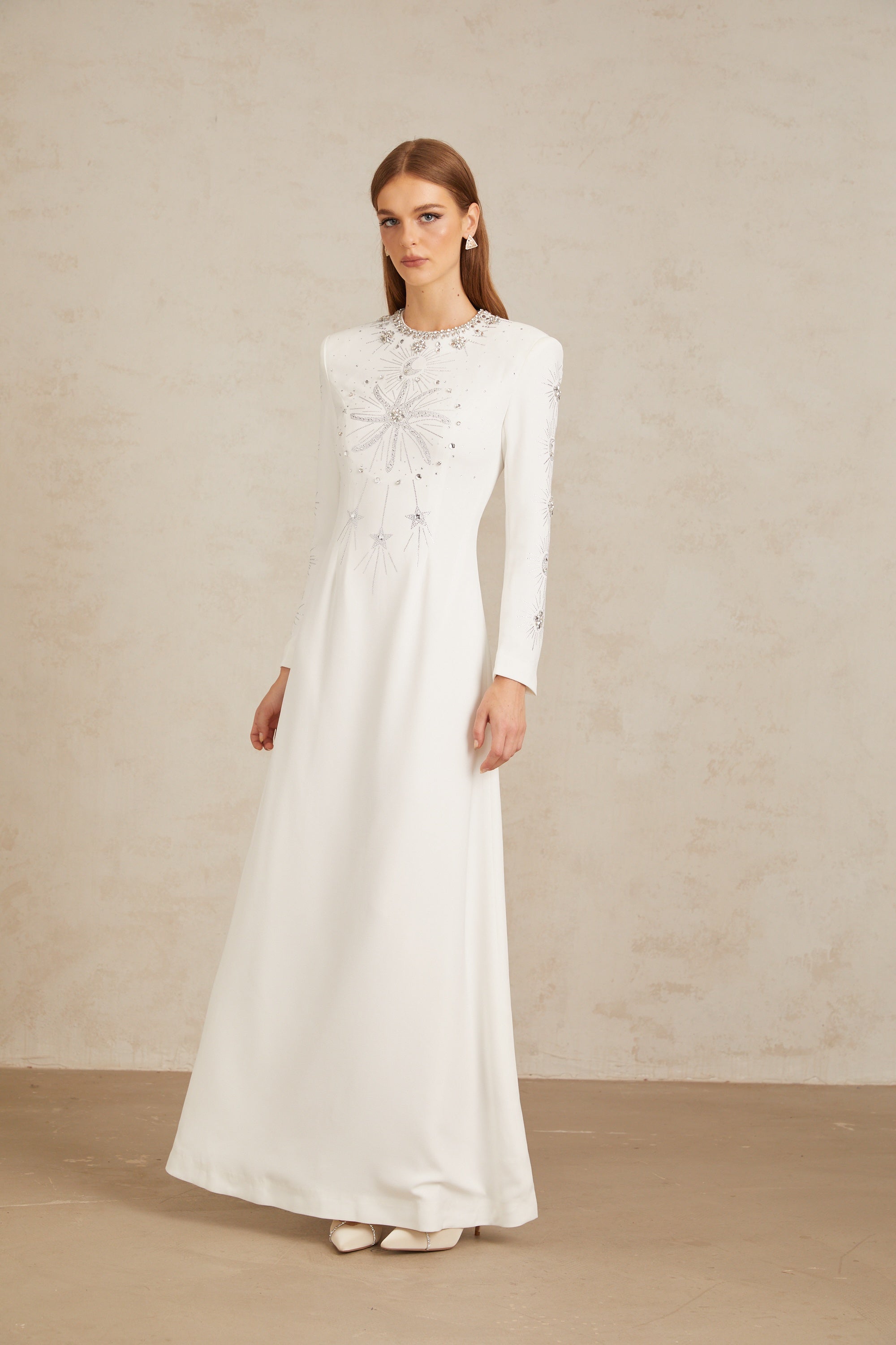 Aloïse White Embellished Maxi Gown (Final Sale-US Only)
