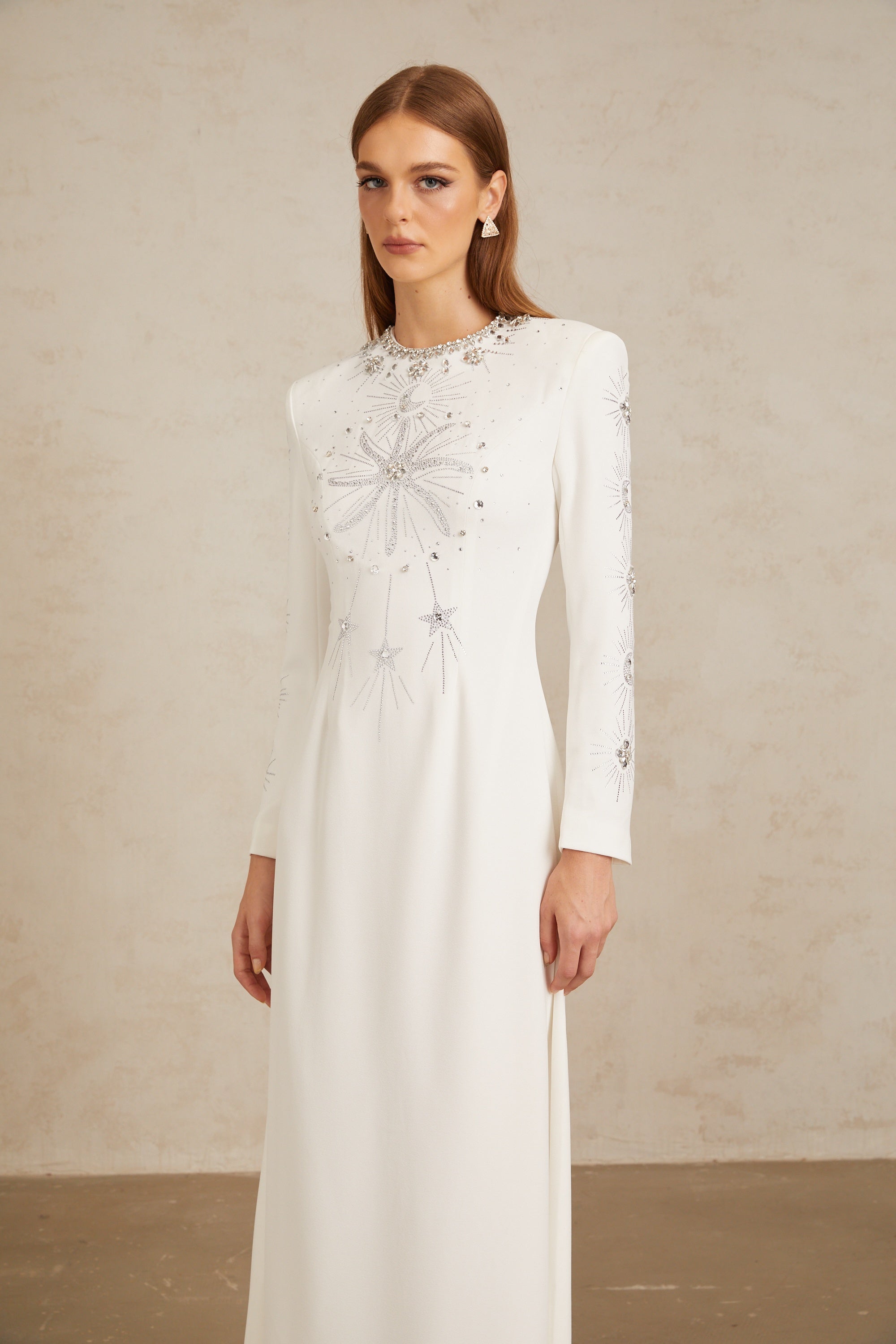 Aloïse White Embellished Maxi Gown (Final Sale-US Only)