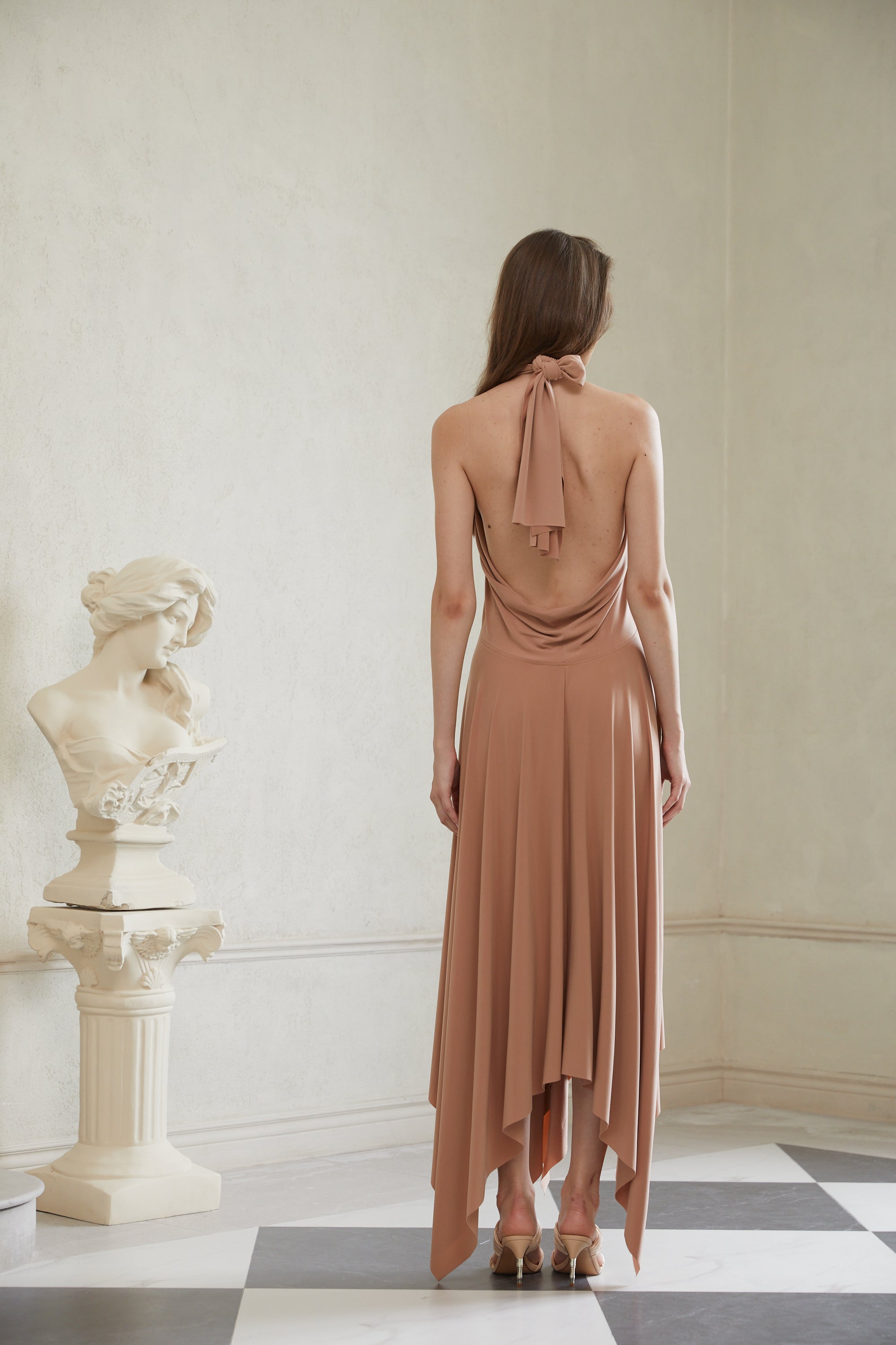 Infini Khaki Convertible Midi Dress (Final Sale)