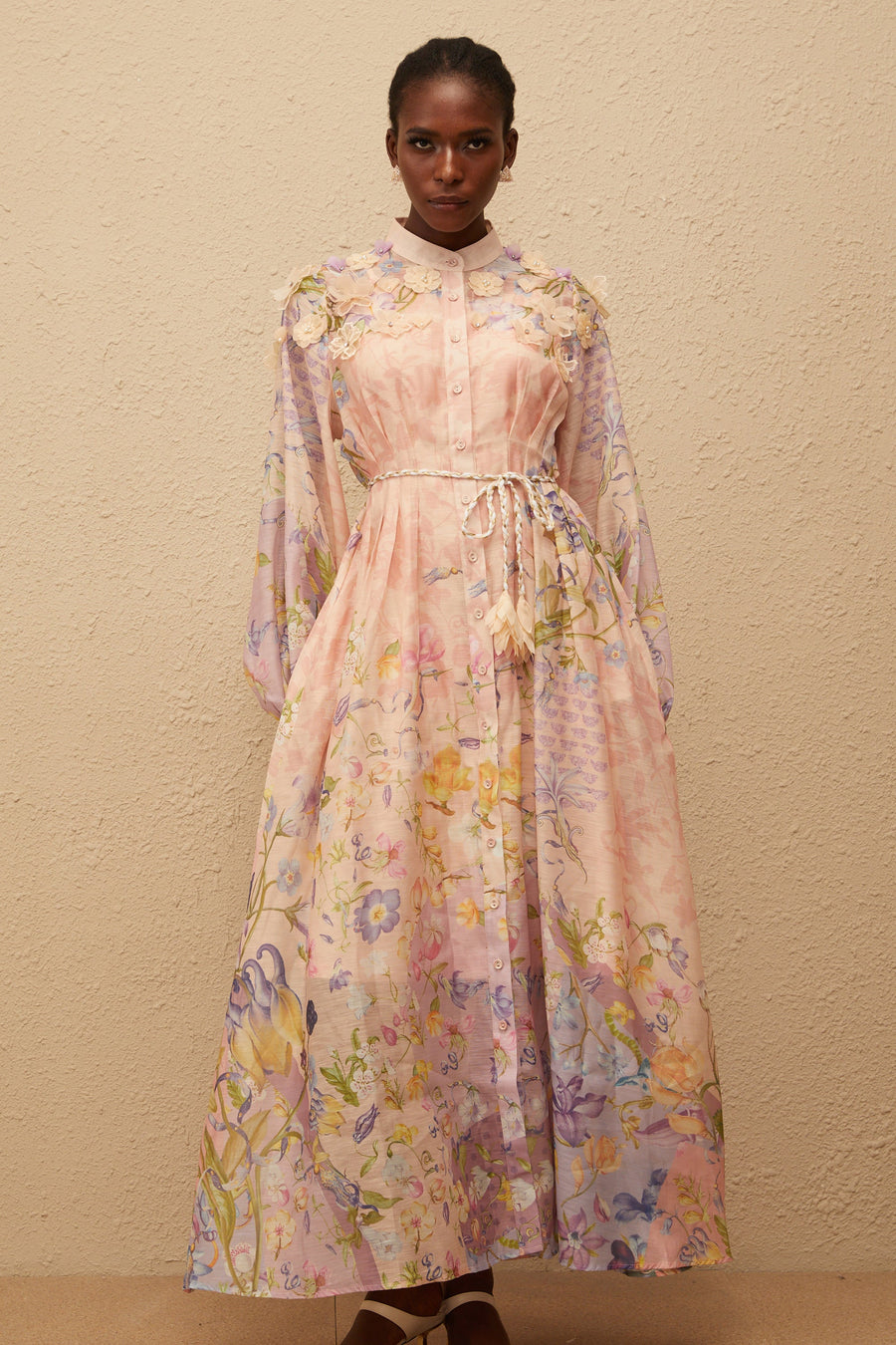 Delphine Pink Floral Print Maxi Dress (Final Sale-US Only)