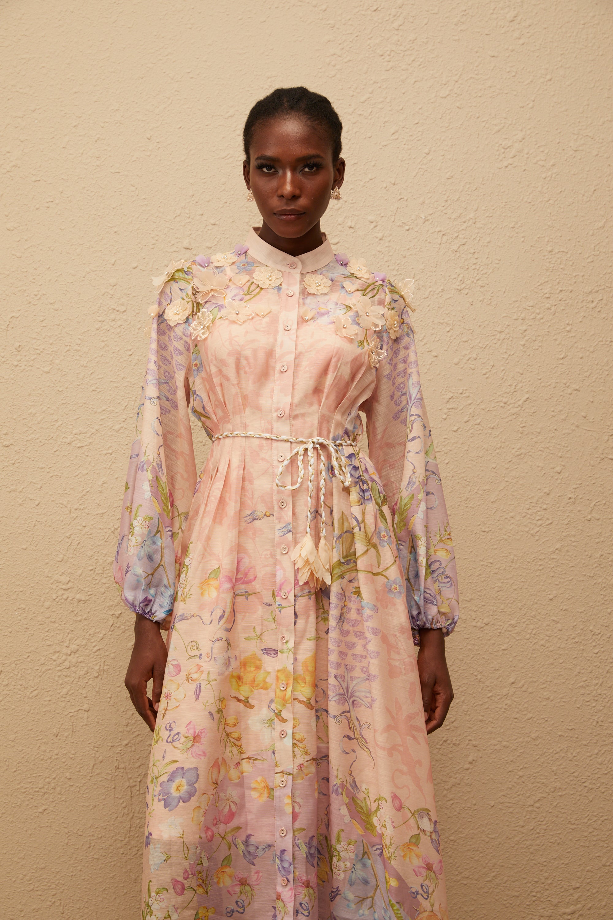 Delphine Pink Floral Print Maxi Dress (Final Sale-US Only)
