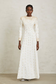Margarita White Embellished Maxi Dress (Final Sale-US Only)
