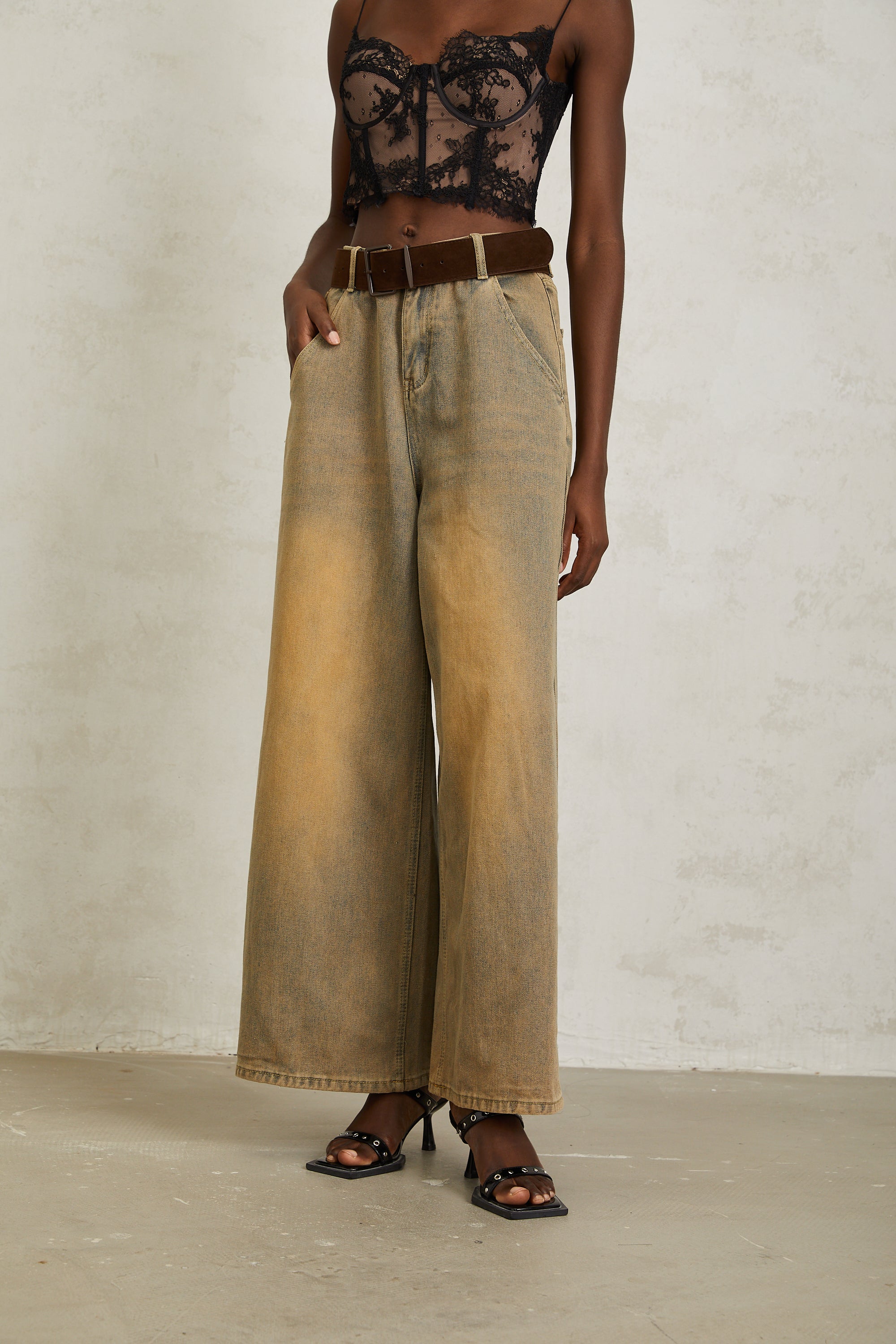 Loanne Light Blue Faded Denim Jeans
