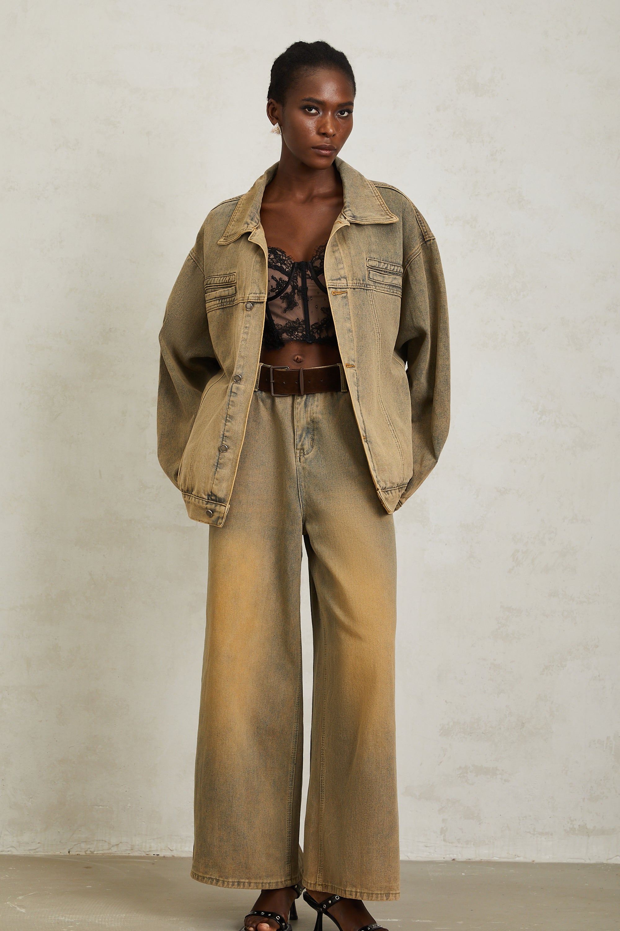 Loanne Light Blue Faded Denim Jacket (Final Sale)