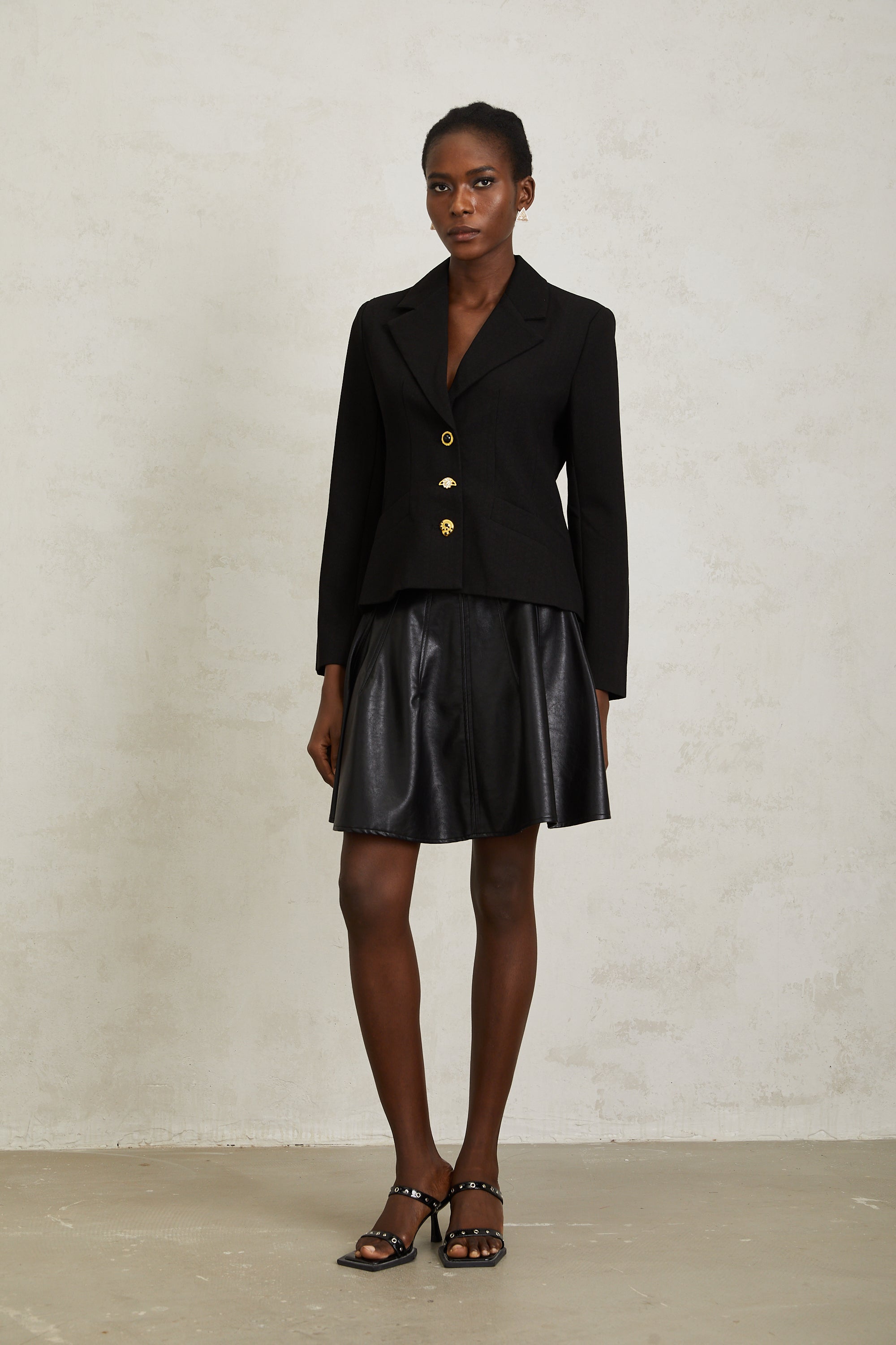 Sabine Black Lace Up Blazer (Final Sale-US Only)