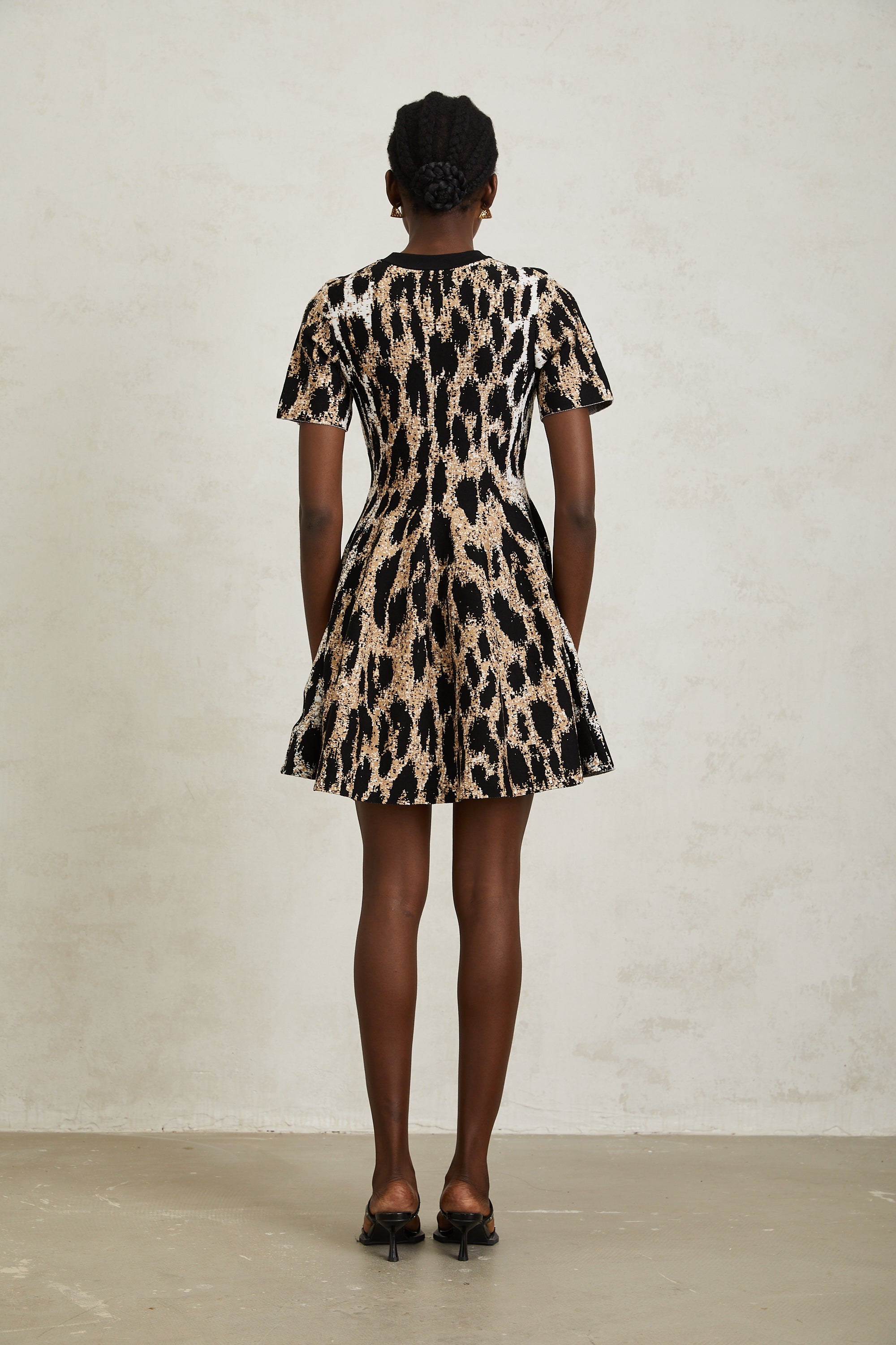 Lucie Brown Leopard Knit Mini Dress (Final Sale)