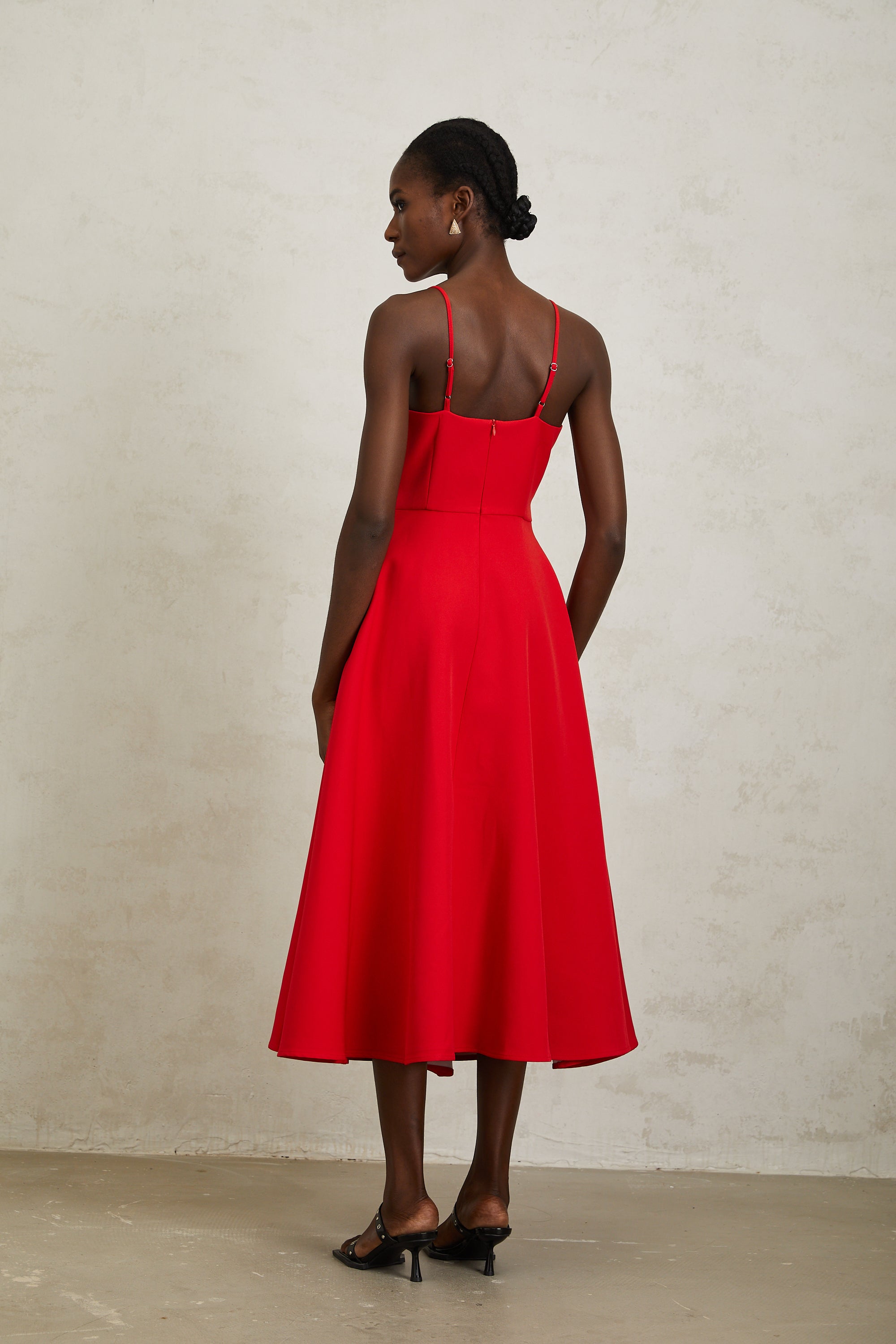 Patricia Red Cropped Jacket & Dress Set (Final Sale-US Only)