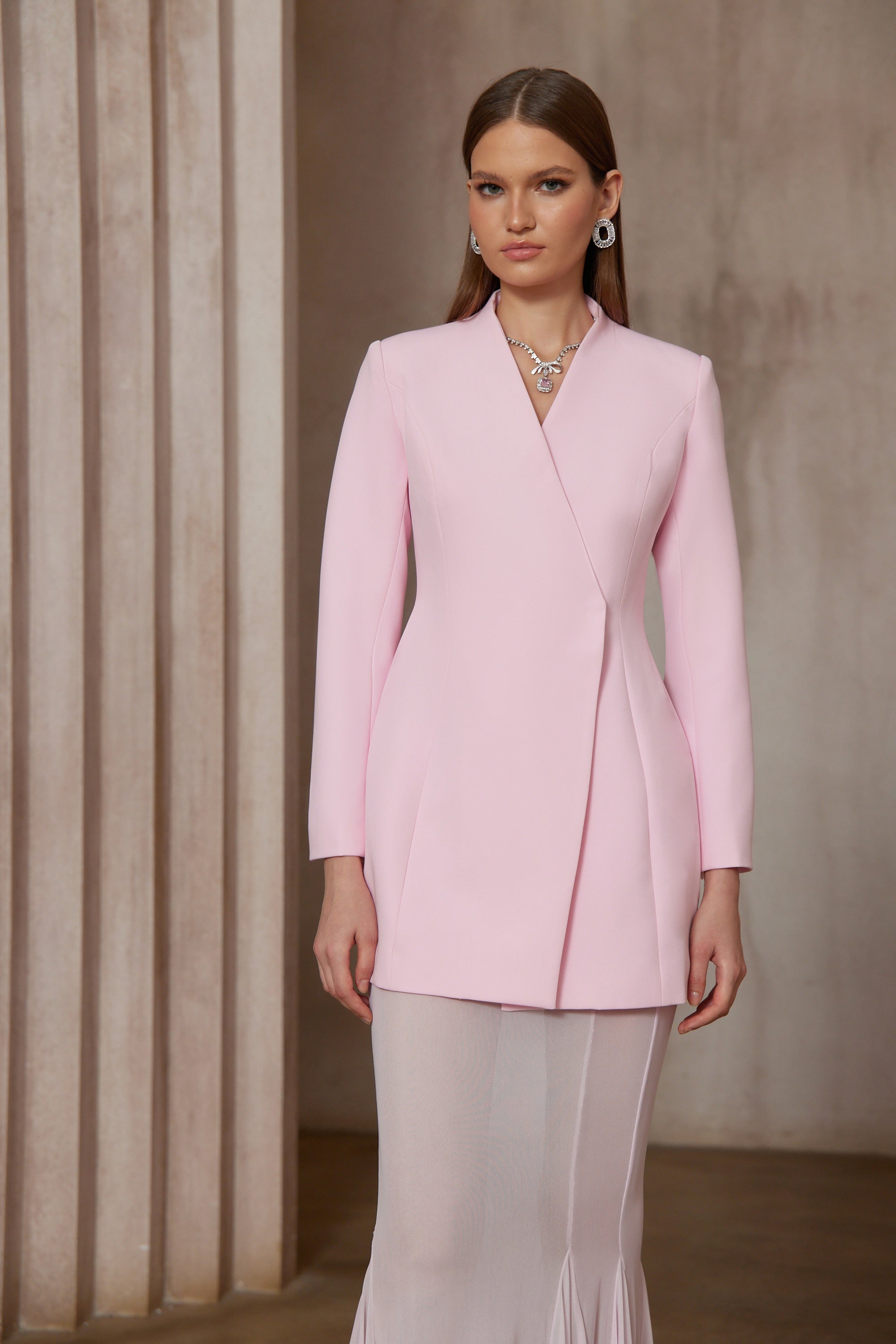 Enora Barrel Design Jacket & Skirt Set