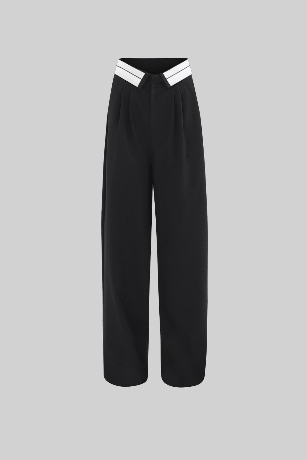 Wide Leg Trousers - Black