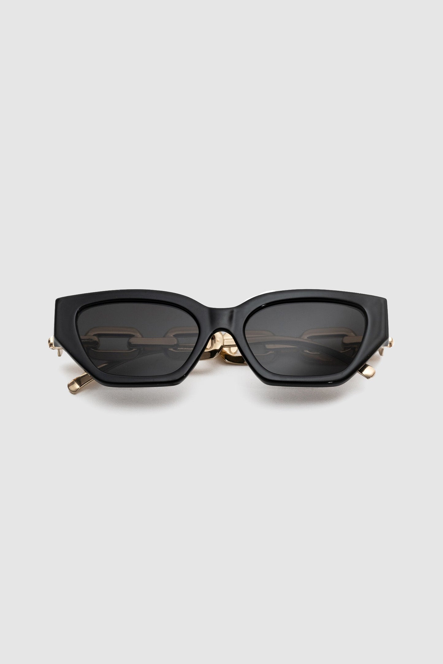 ROMA Cat Eyes with Gold Chain Arms - Black