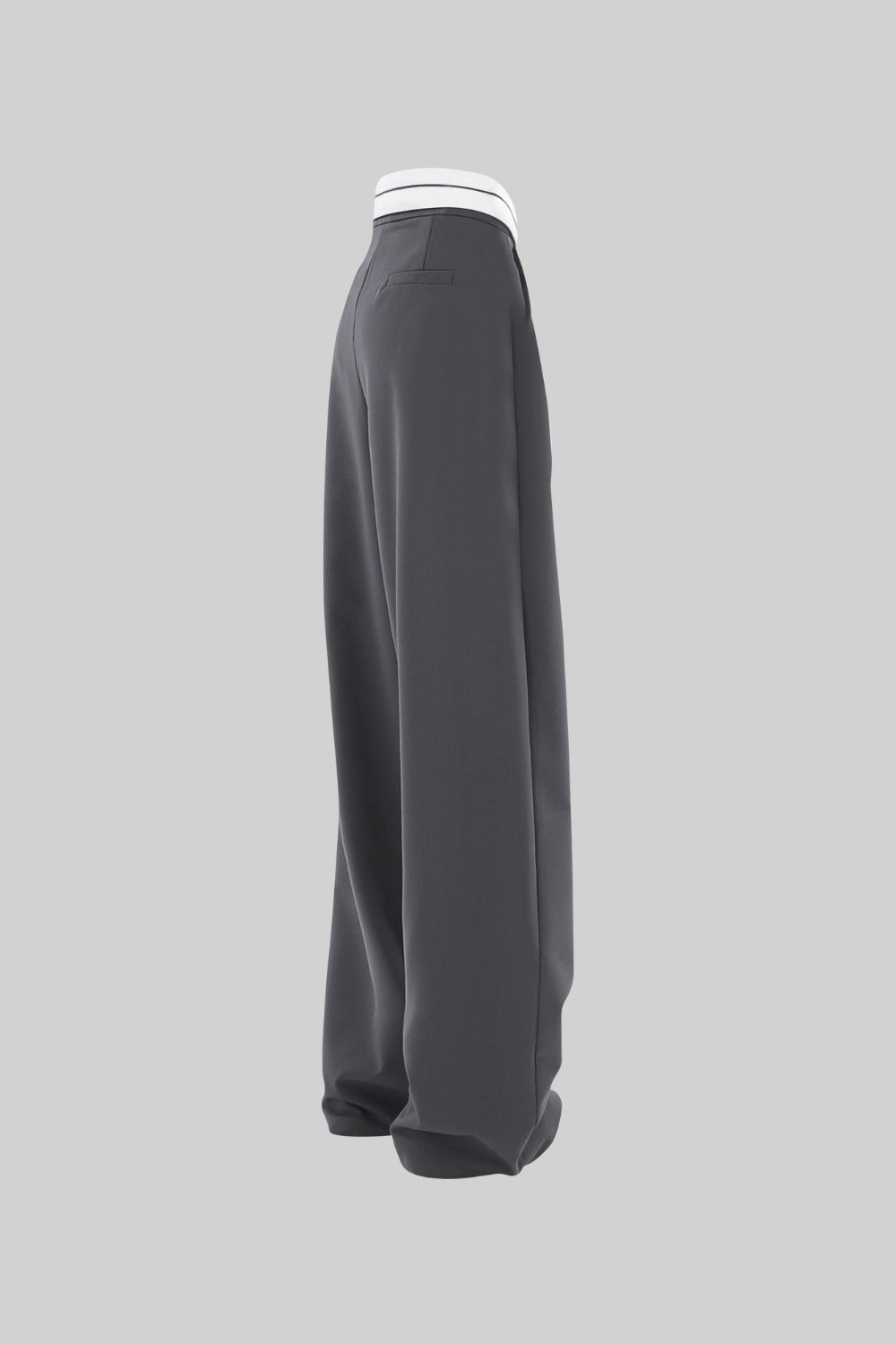 Wide Leg Trousers - Gray