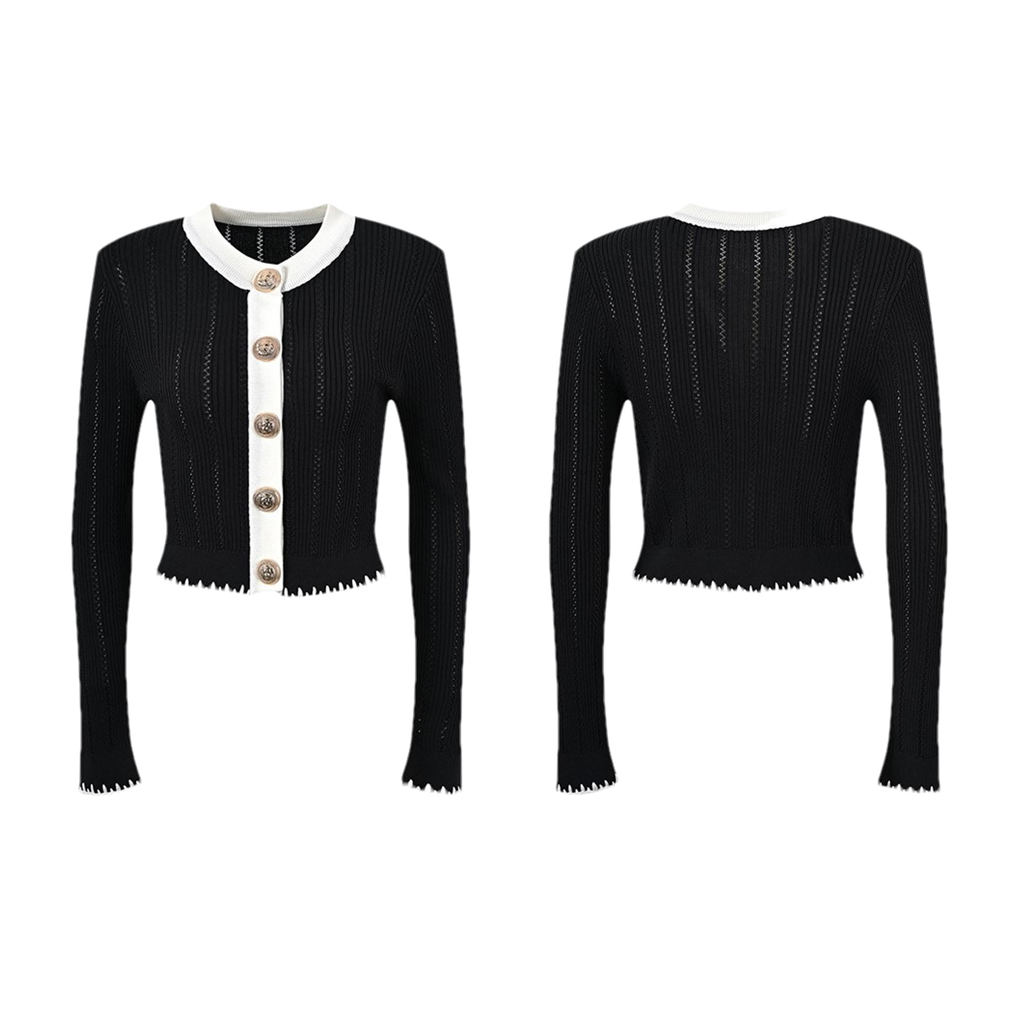 Éliane contrast-trim jacket & skirt matching set (Final Sale-US Only)