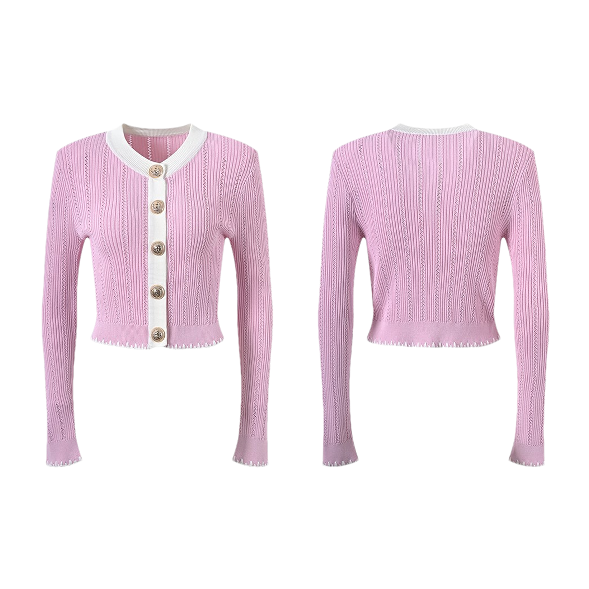 Éliane contrast-trim jacket & skirt matching set (Final Sale-US Only)