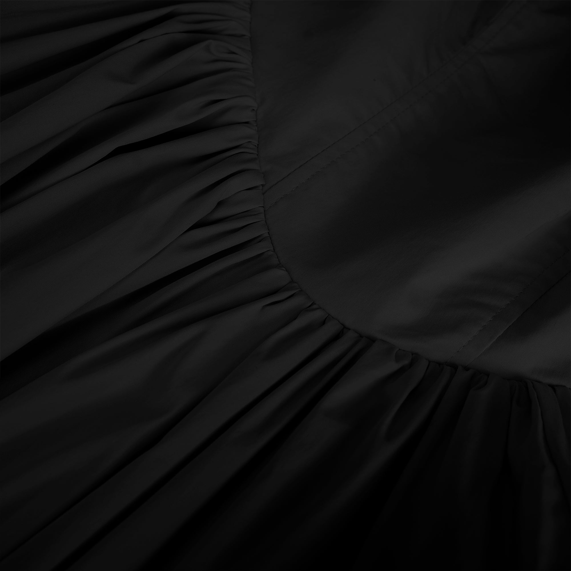 Eponine Black Layered Flared Hem Midi Dress