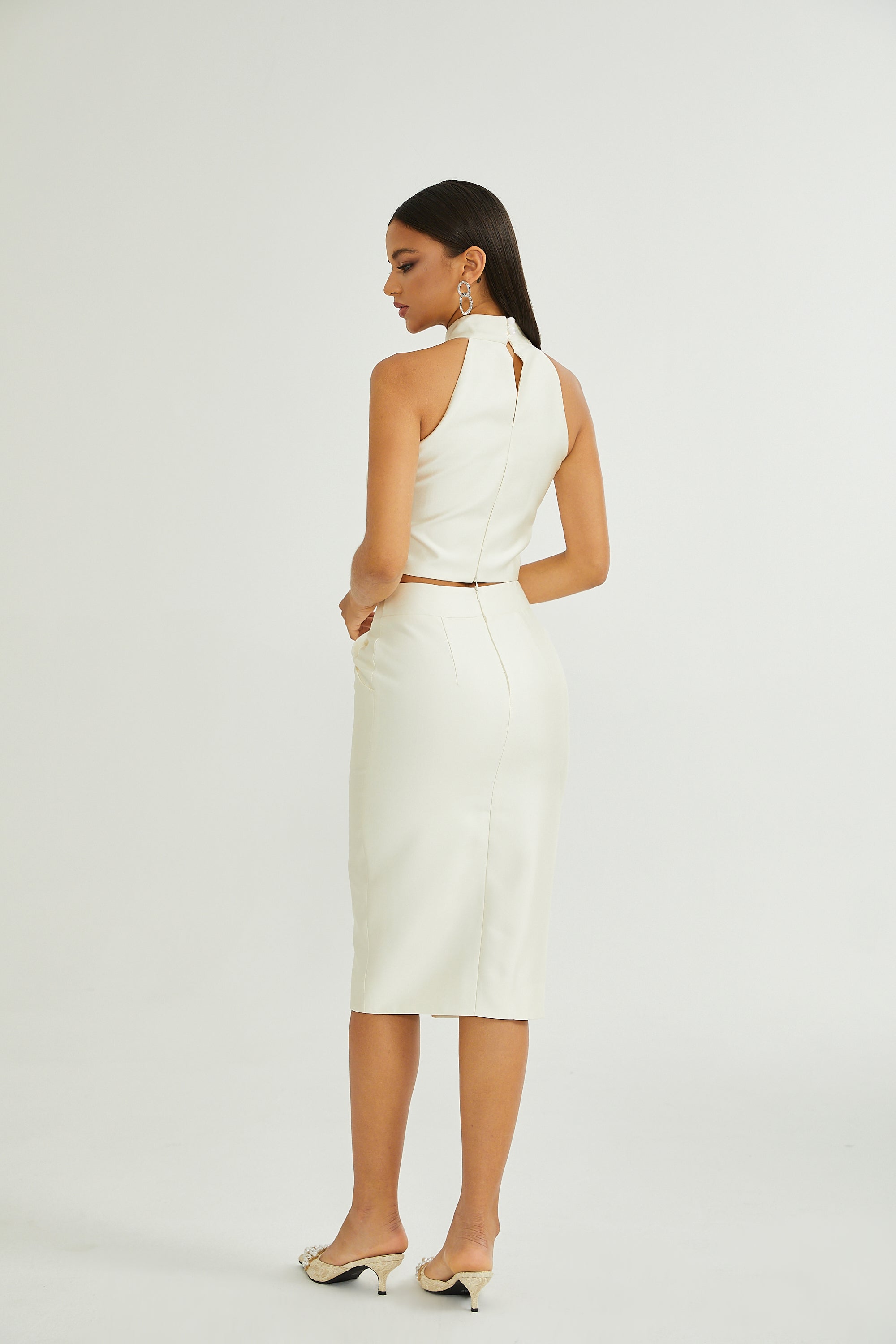 Manon white top & skirt matching set (Final Sale)