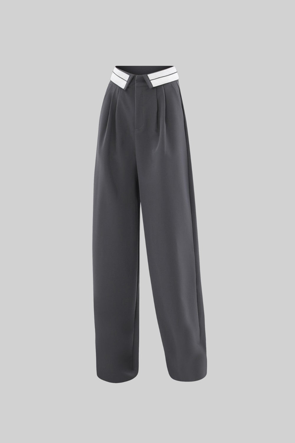 Wide Leg Trousers - Gray