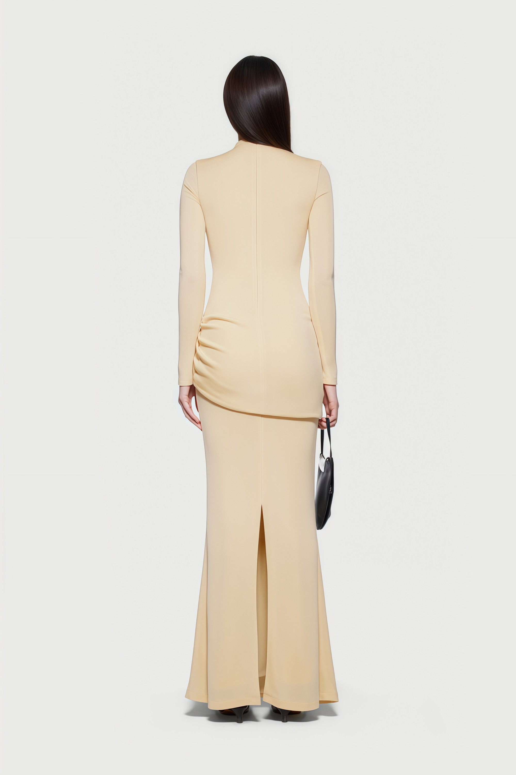 Nolwenn Yellow Gathered Maxi Dress