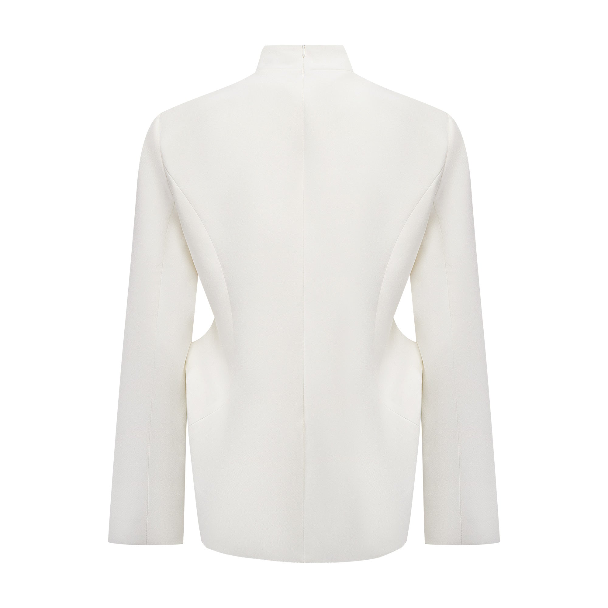 Adriana White Barrel Design Jacket & Skirt Set (Final Sale)