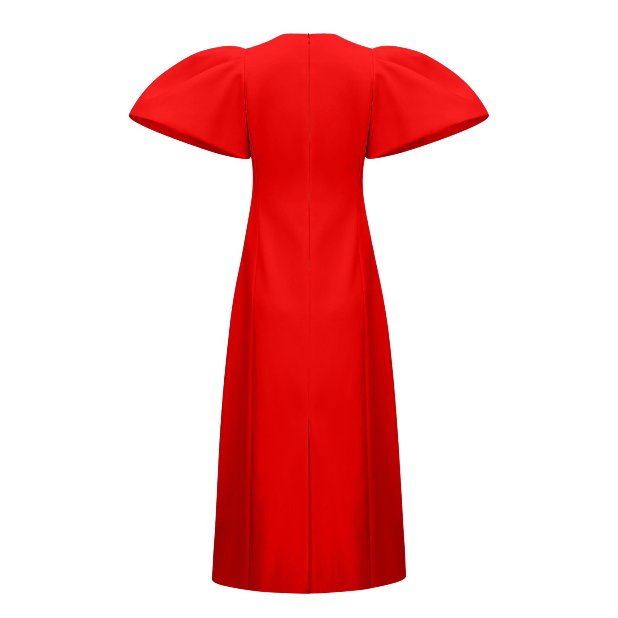 Irène Red Sequined Floral Embroidered Midi Dress (Final Sale-US Only)