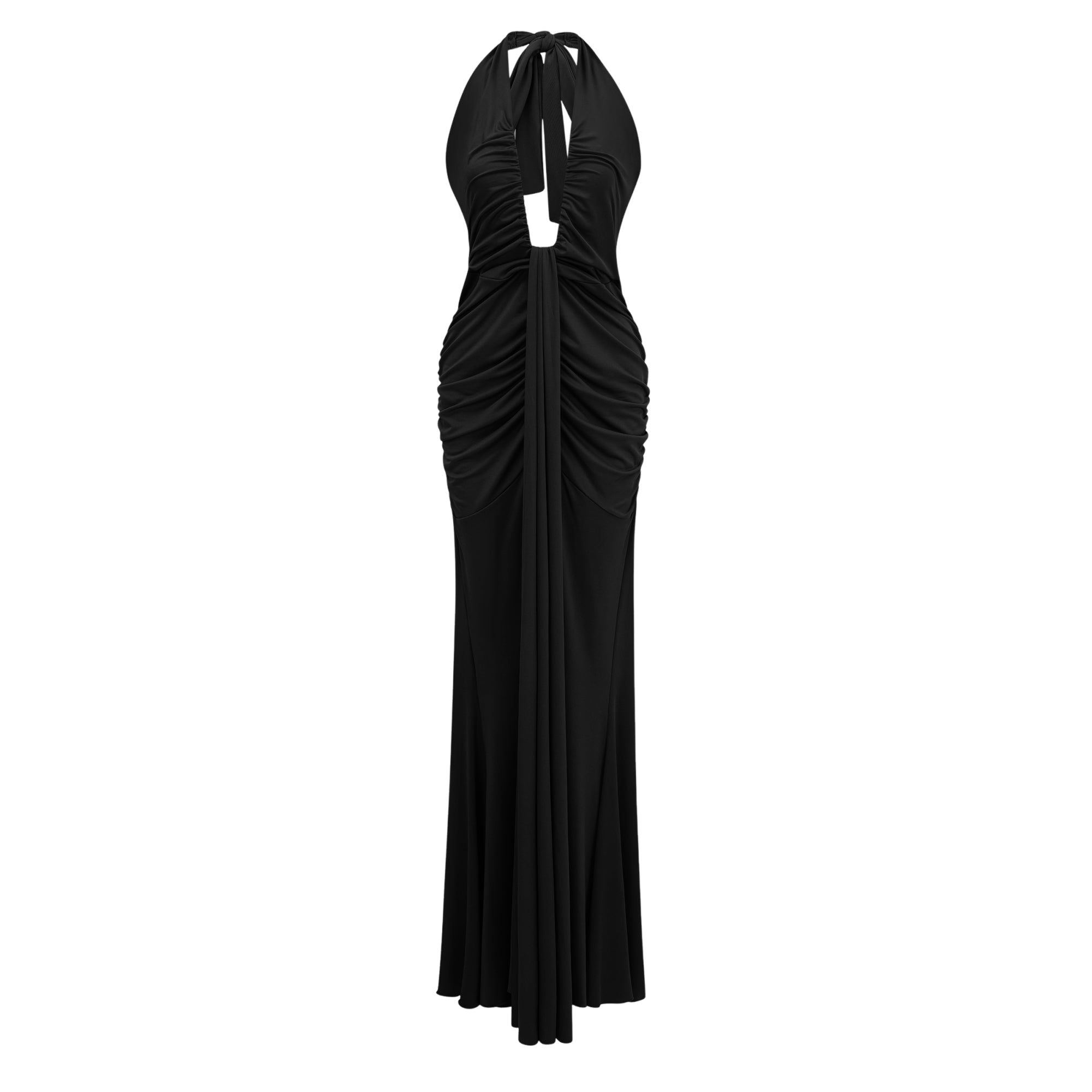 Aiglantine Halterneck Ruched Maxi Dress (Final Sale-US Only)