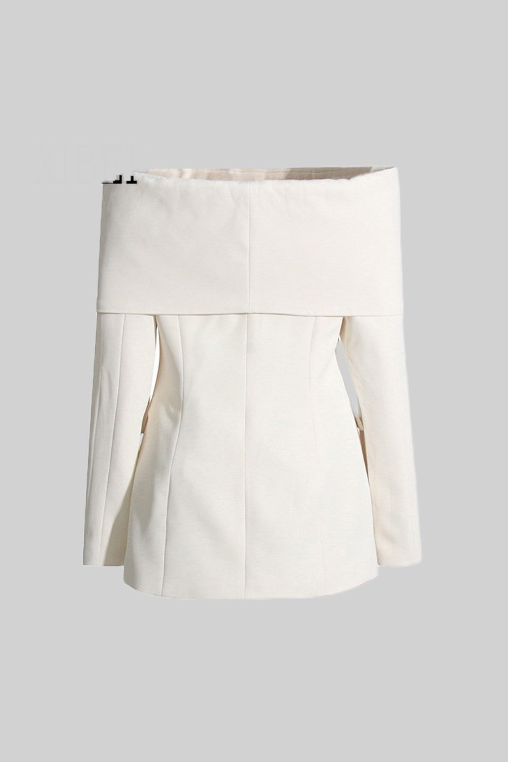 CORDELIA Cut Out Shoulder Jacket - White