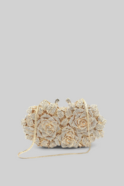 Crystal embellishment clutch bag - Gold