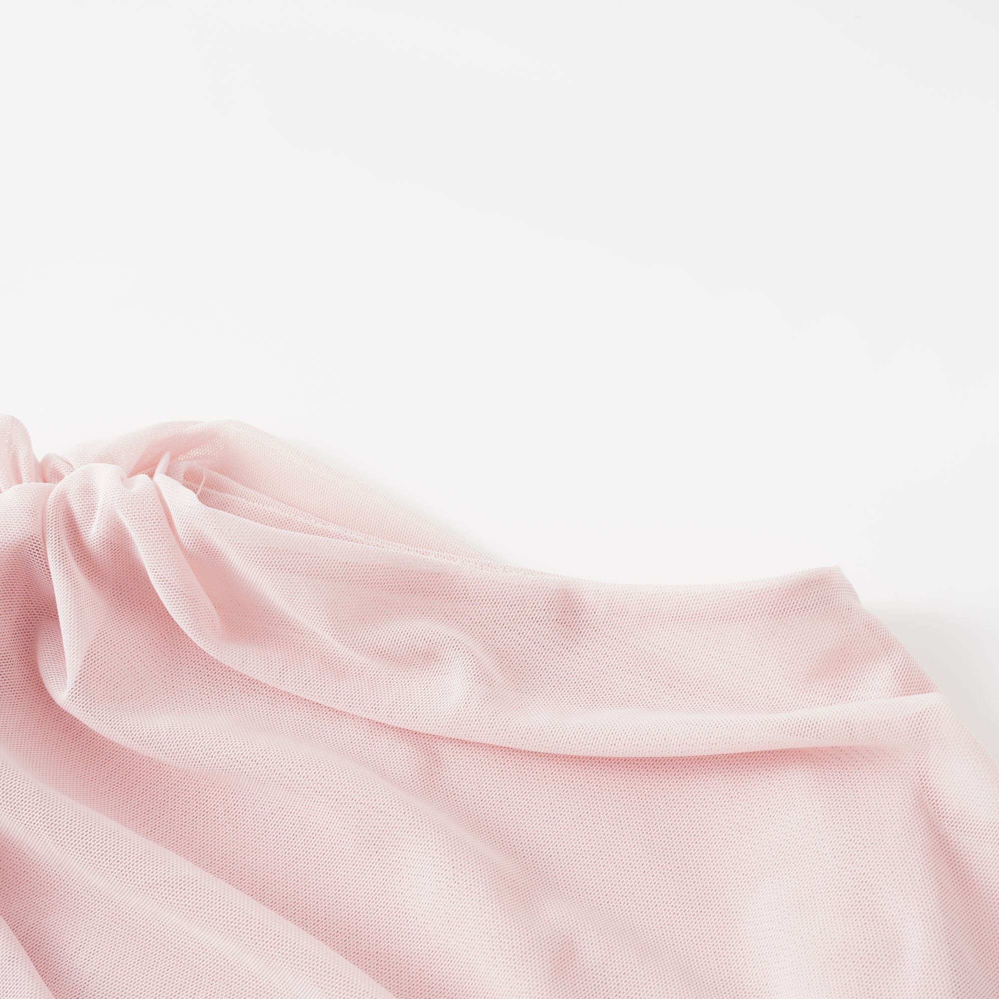 Garance Pink Asymmetrical Ruched Mesh Maxi Dress (Final Sale-US Only)