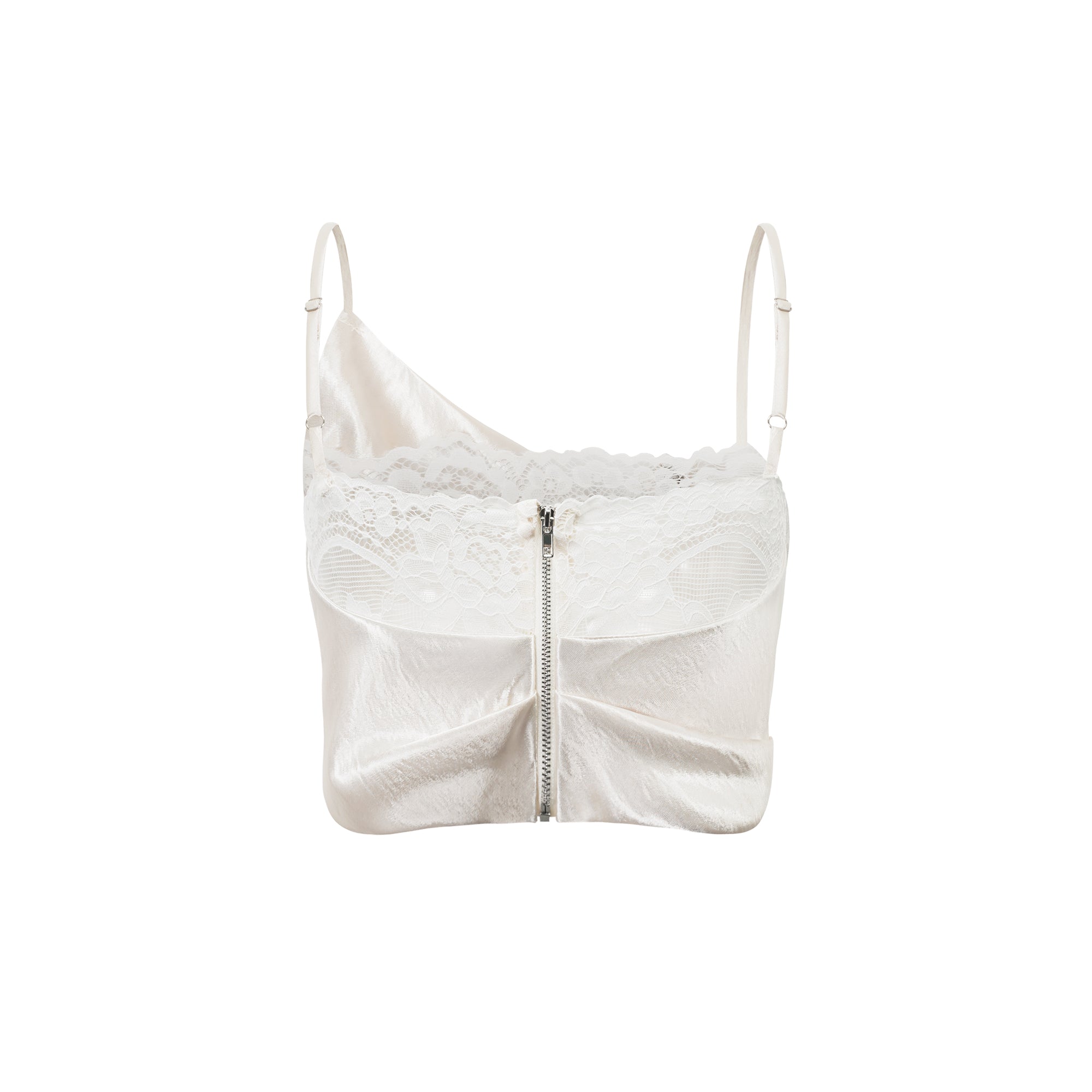 Eeva White Floral Lace Panel Crop Top (Final Sale)
