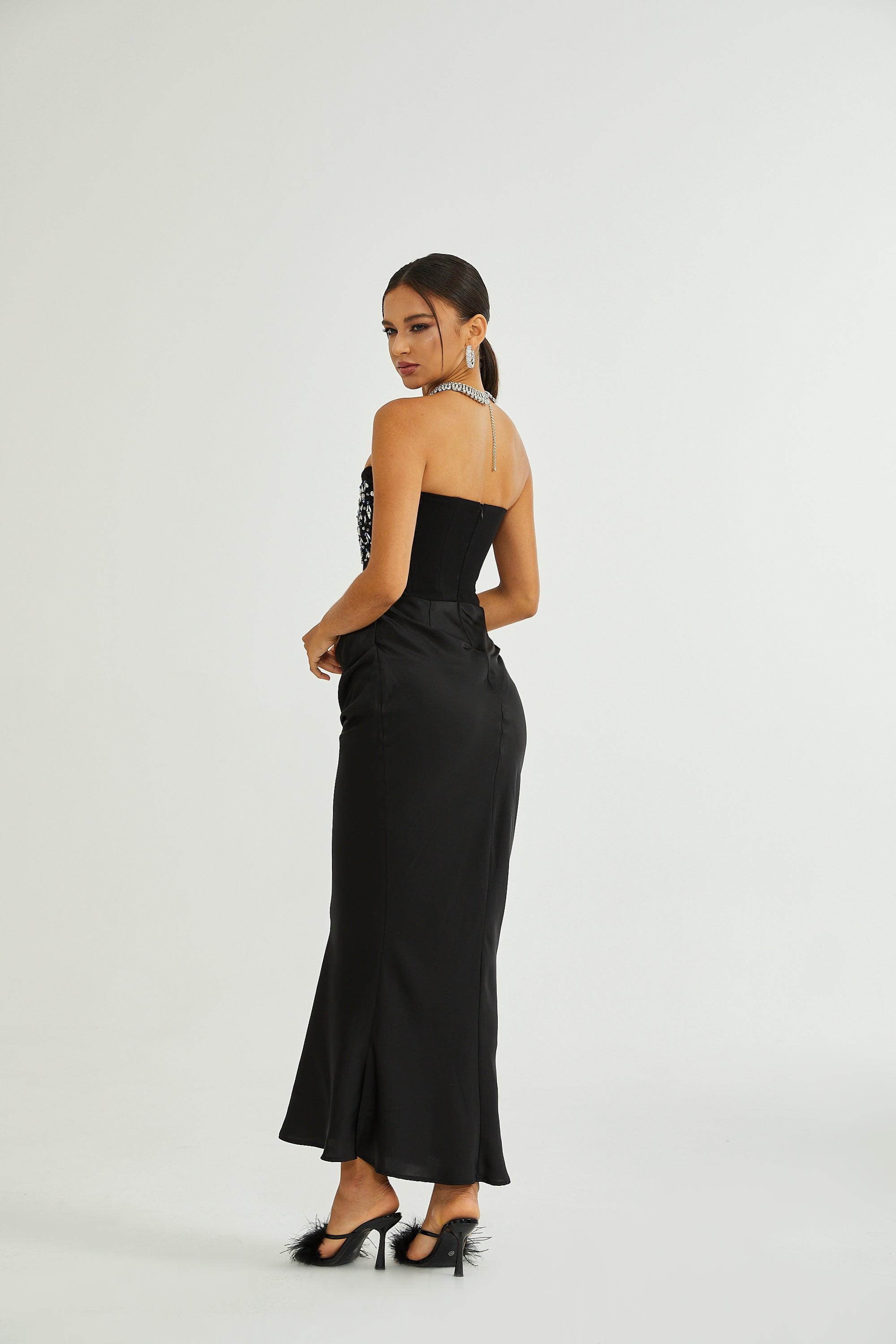 Aurore Crystal Embellished Maxi Dress (US Only)