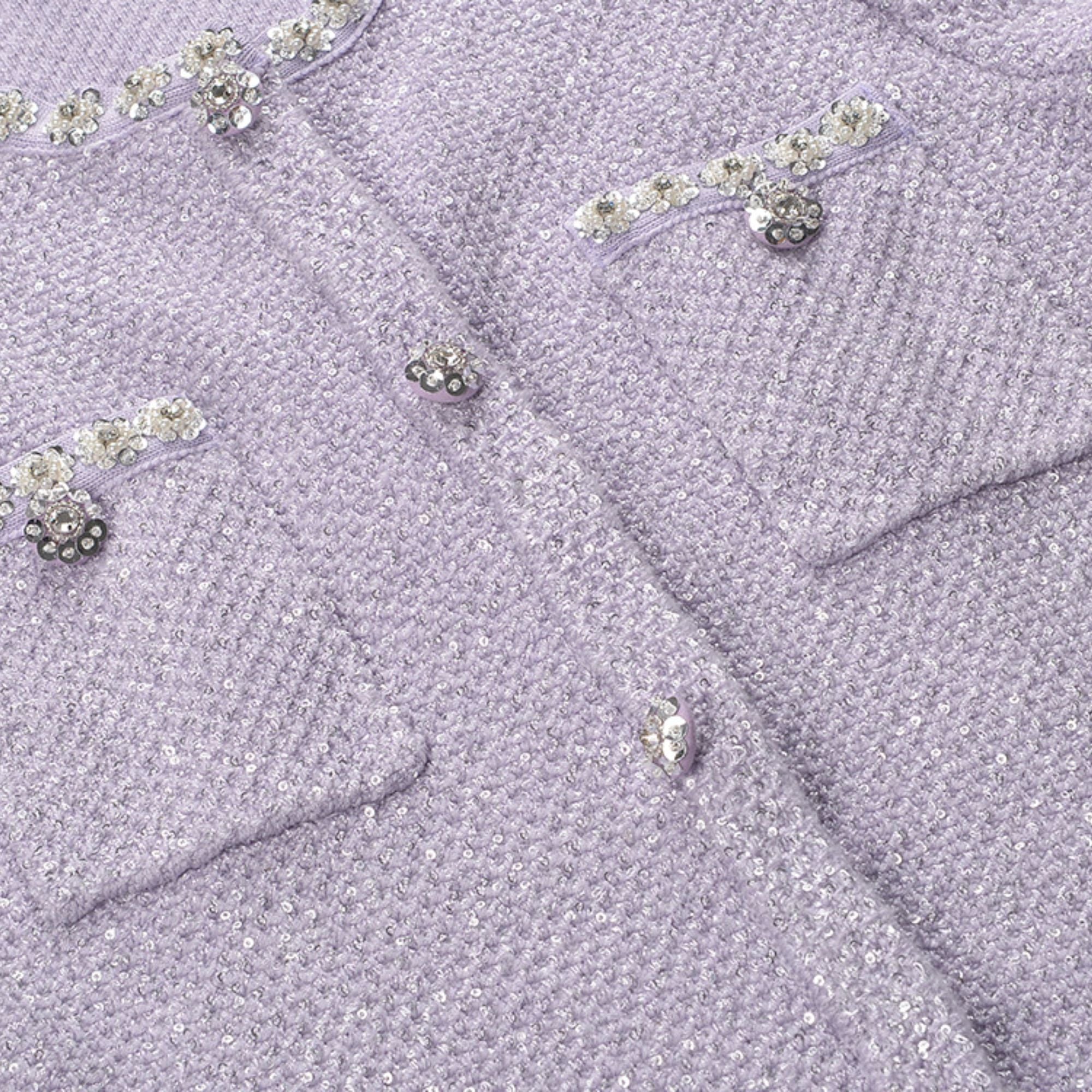 Léocadie purple embellished mini dress