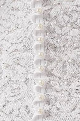 Sandro Celeste Embellished Knit Maxi  Cropped Pearled Cardigan - Pearl White