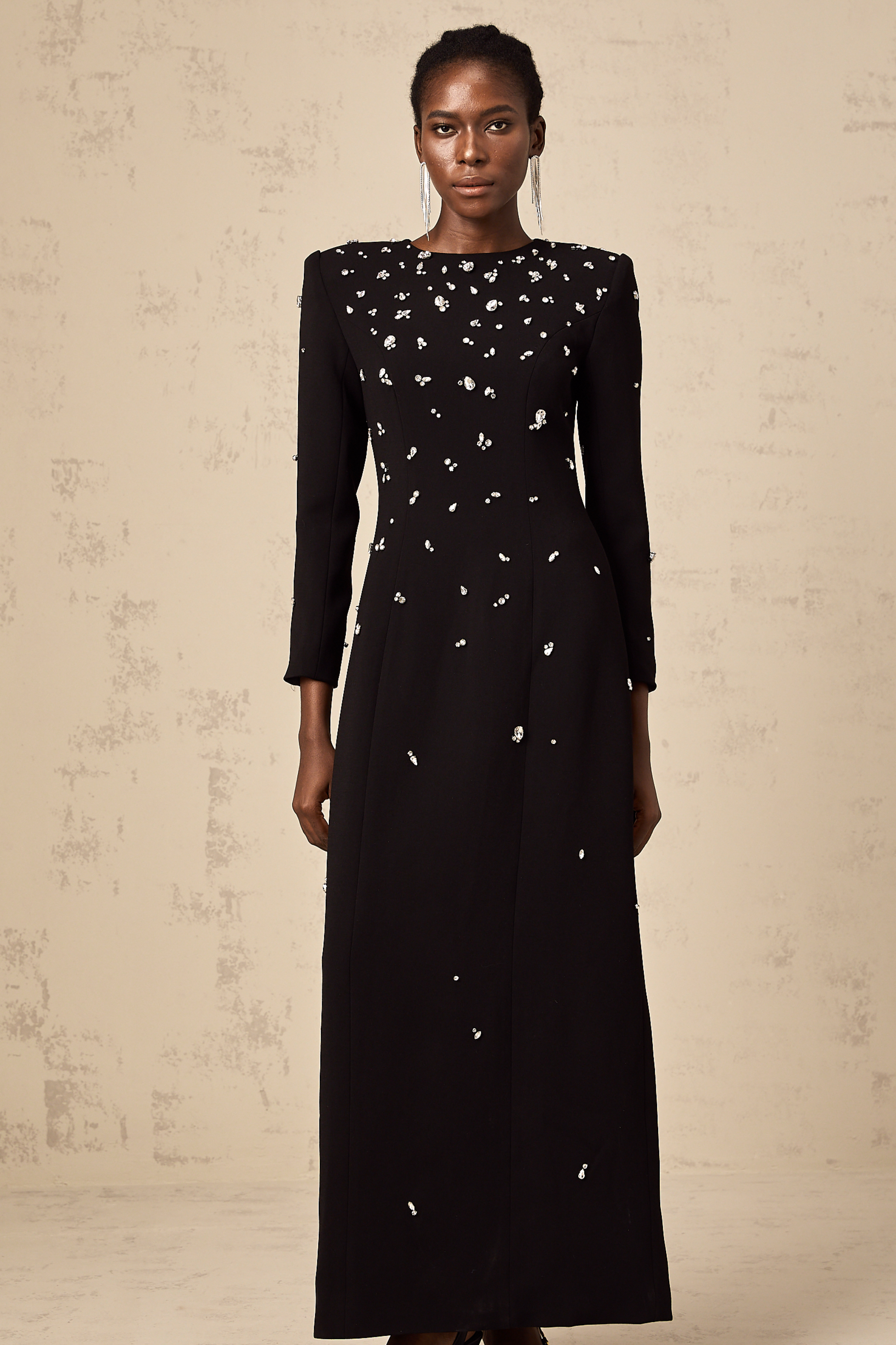 Imelda black crystal-embellished maxi dress (Final Sale-US Only)