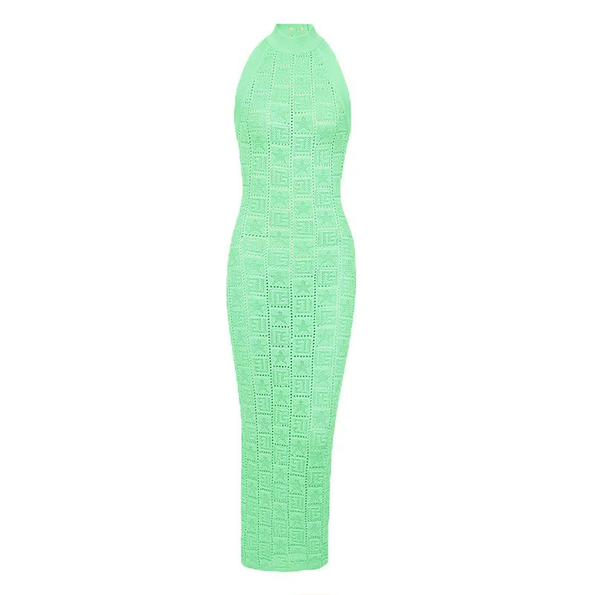 Sandro sleeveless maxi dress - White/Black/Green