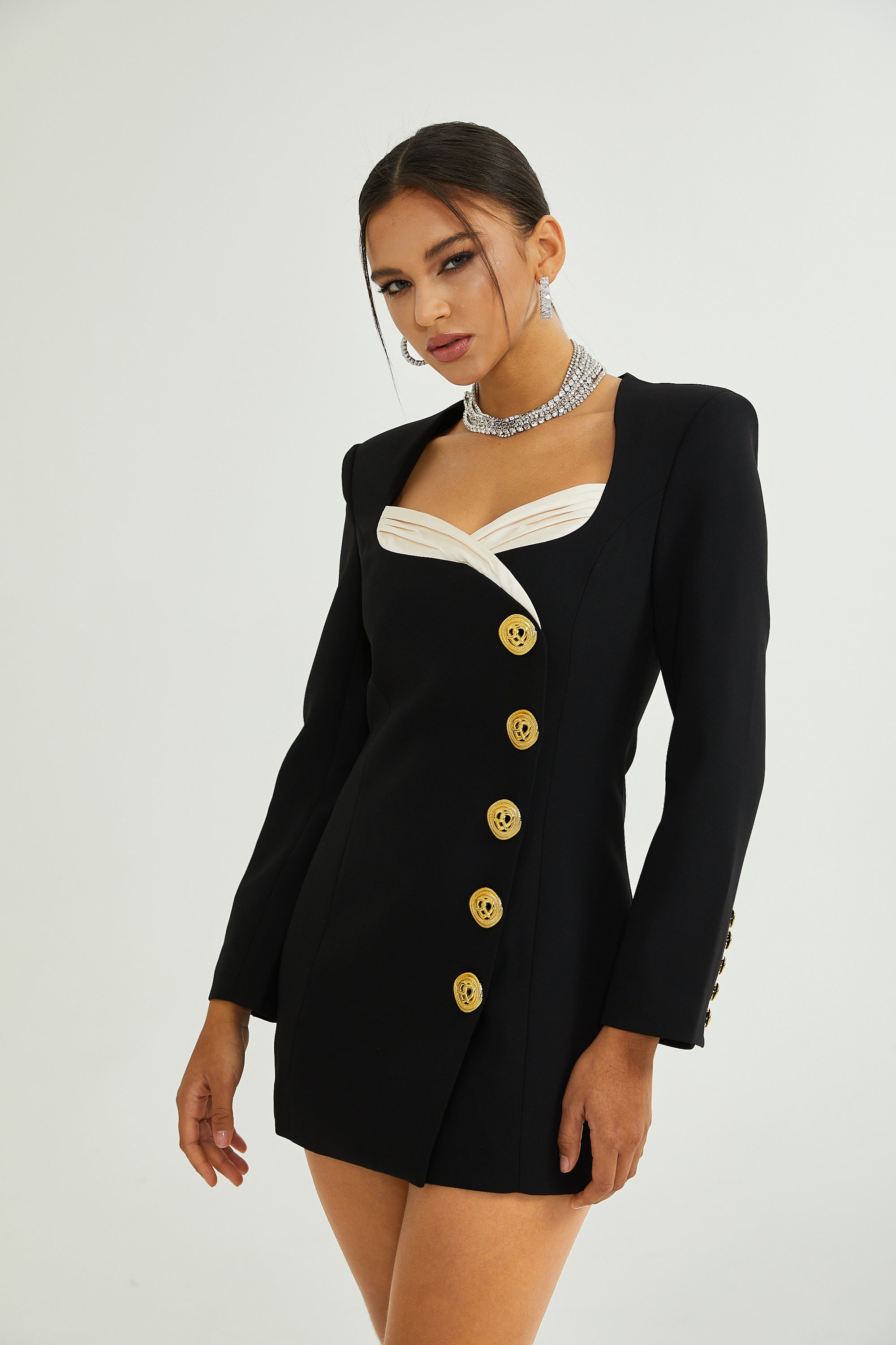 Céline black long-sleeved dress (Final Sale)