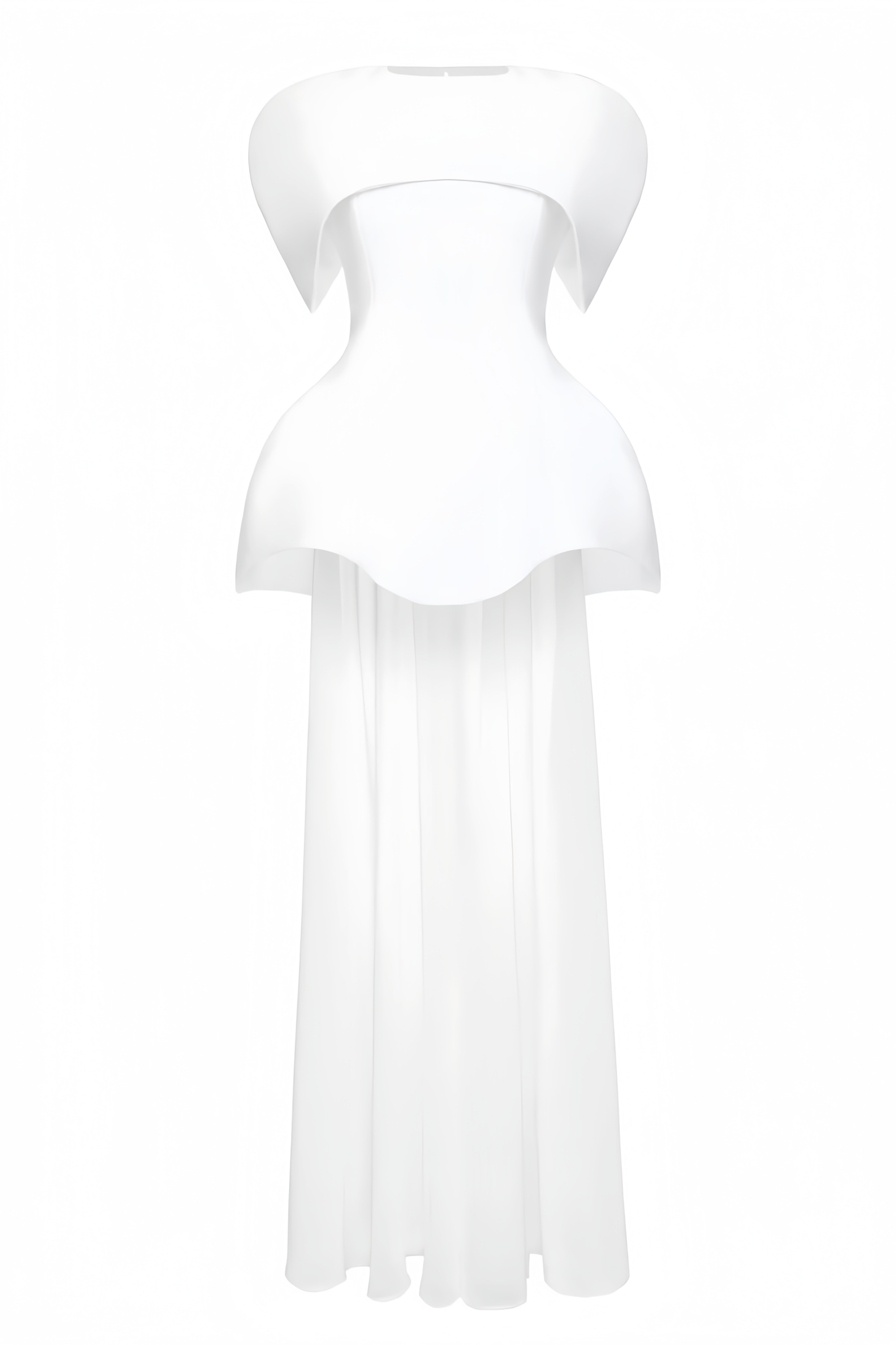 Auriane Layered Cape Sculptural Maxi Dress Set