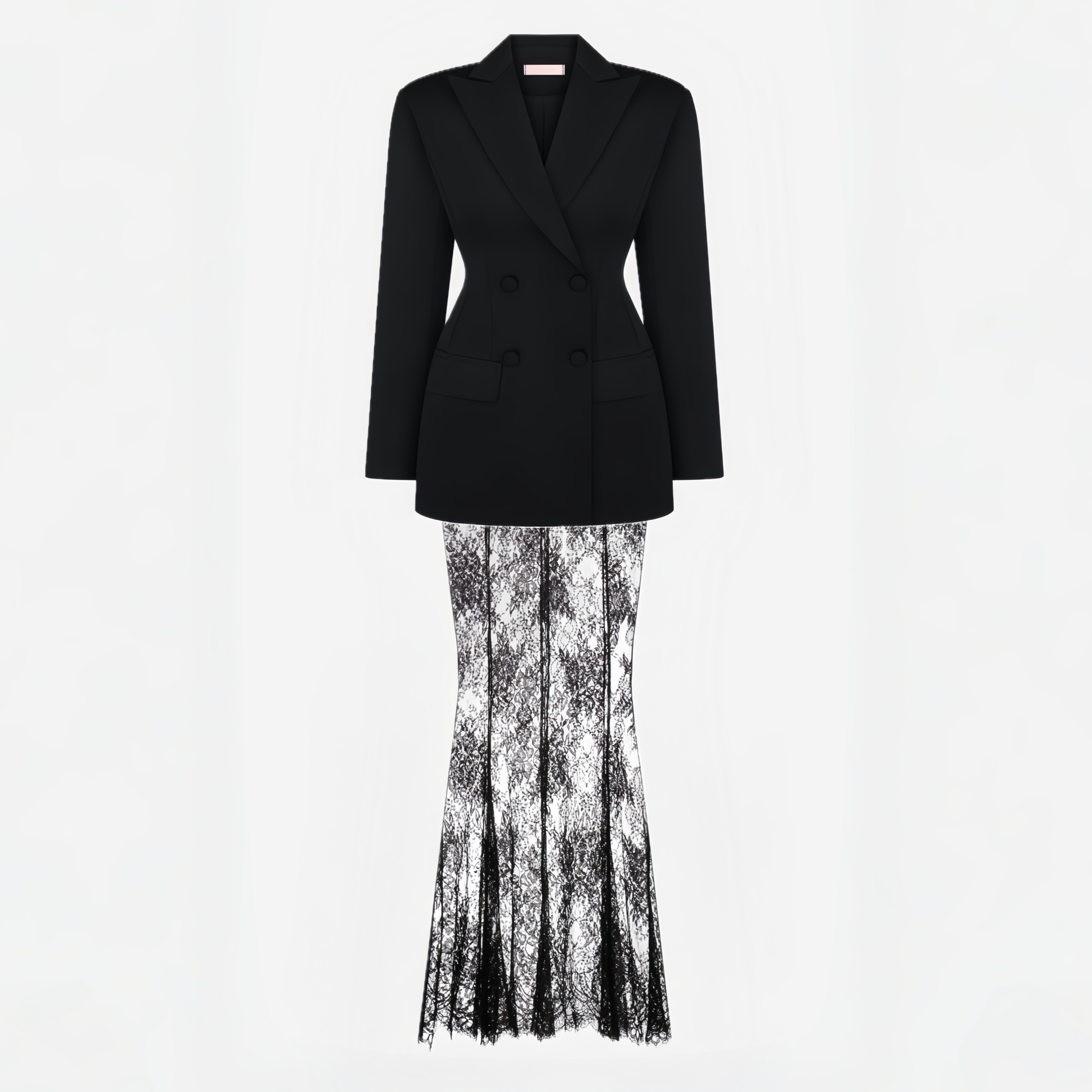 Adélise Blazer & Lace Skirt Set