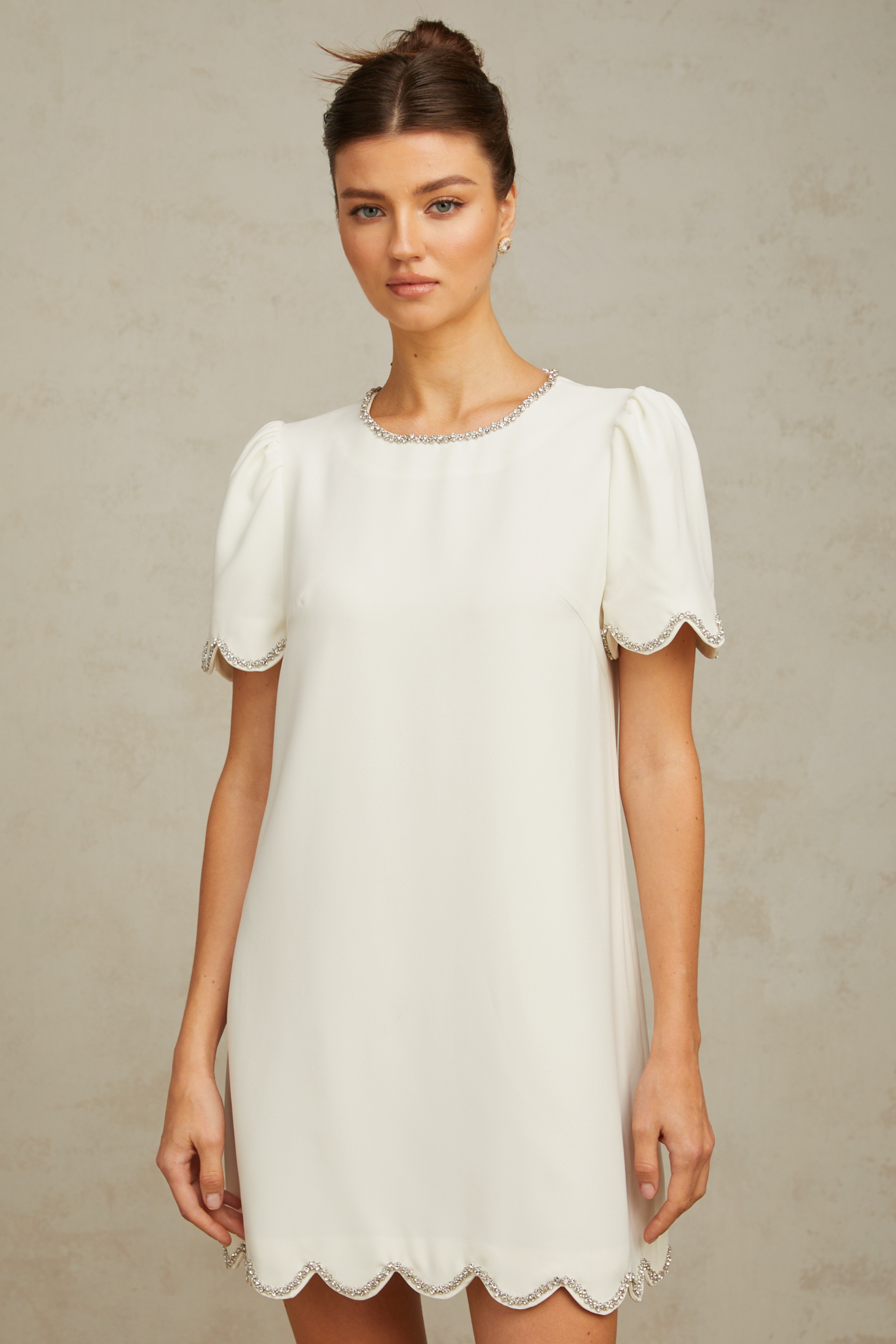 Bérénice white crystal-embellished mini dress (Final Sale)