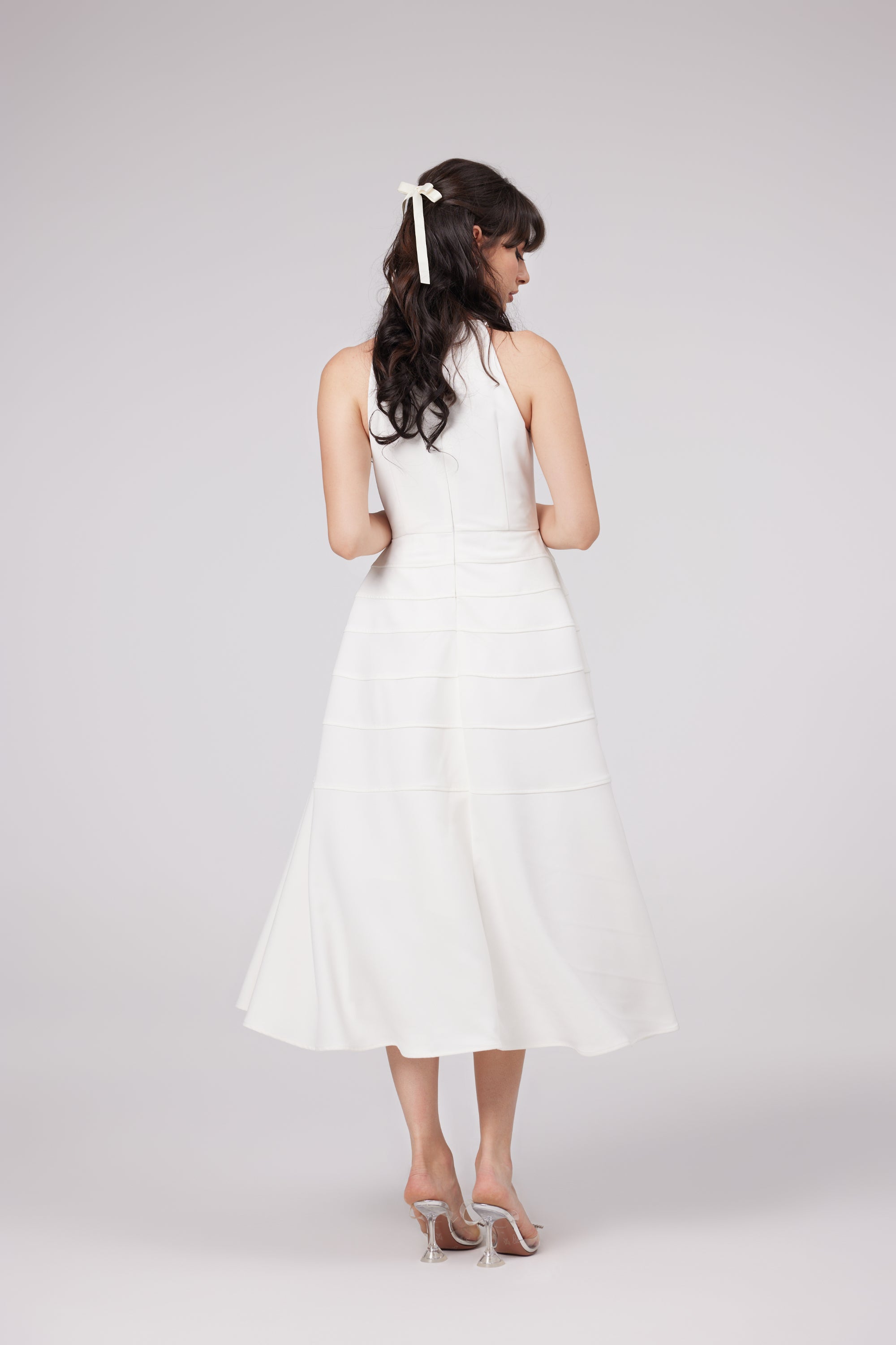 Inès white crystal-embellished midi dress (Final Sale-US Only)