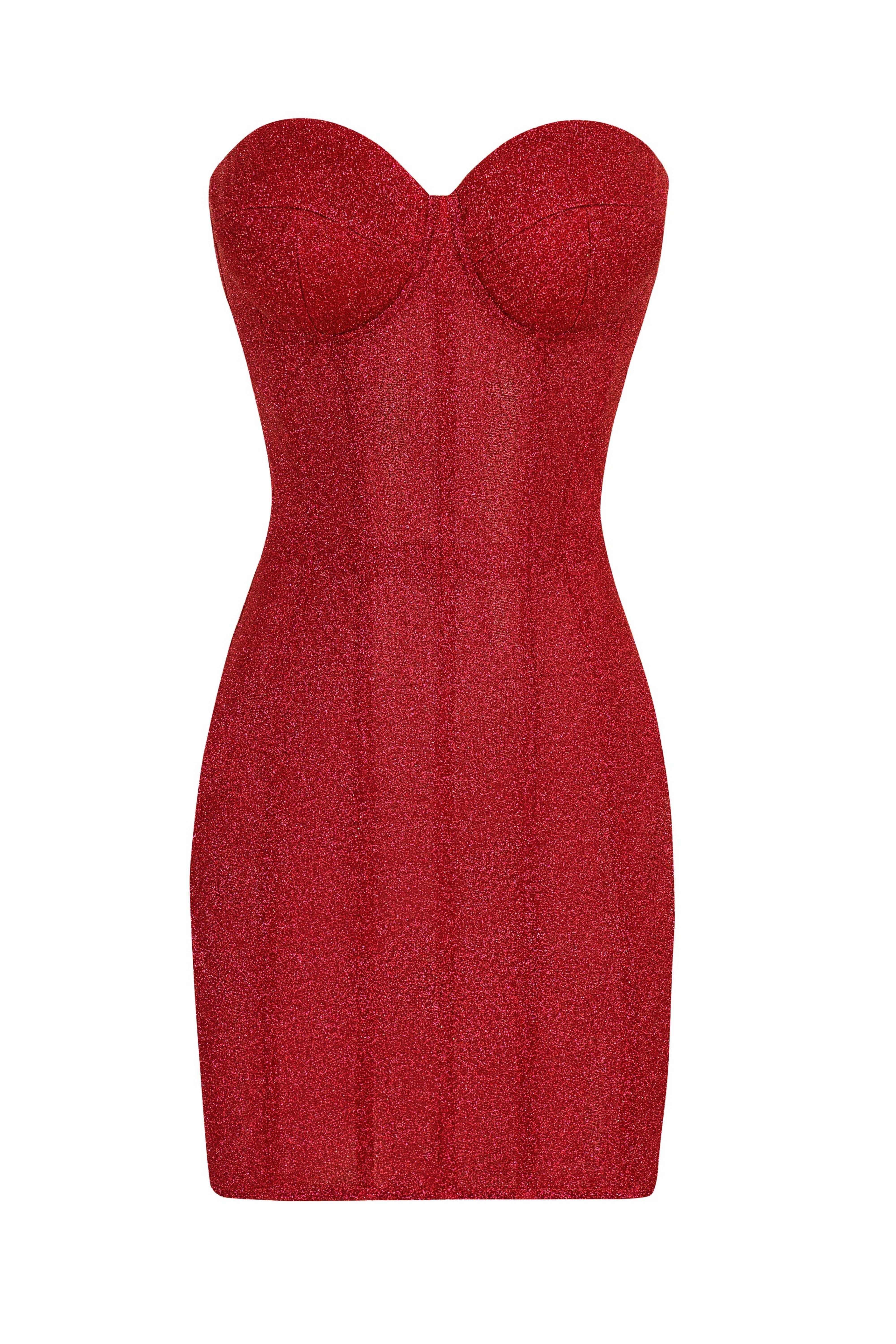 Orabelle Red Brilliance Drop Shiny Dress (Final Sale-US Only)