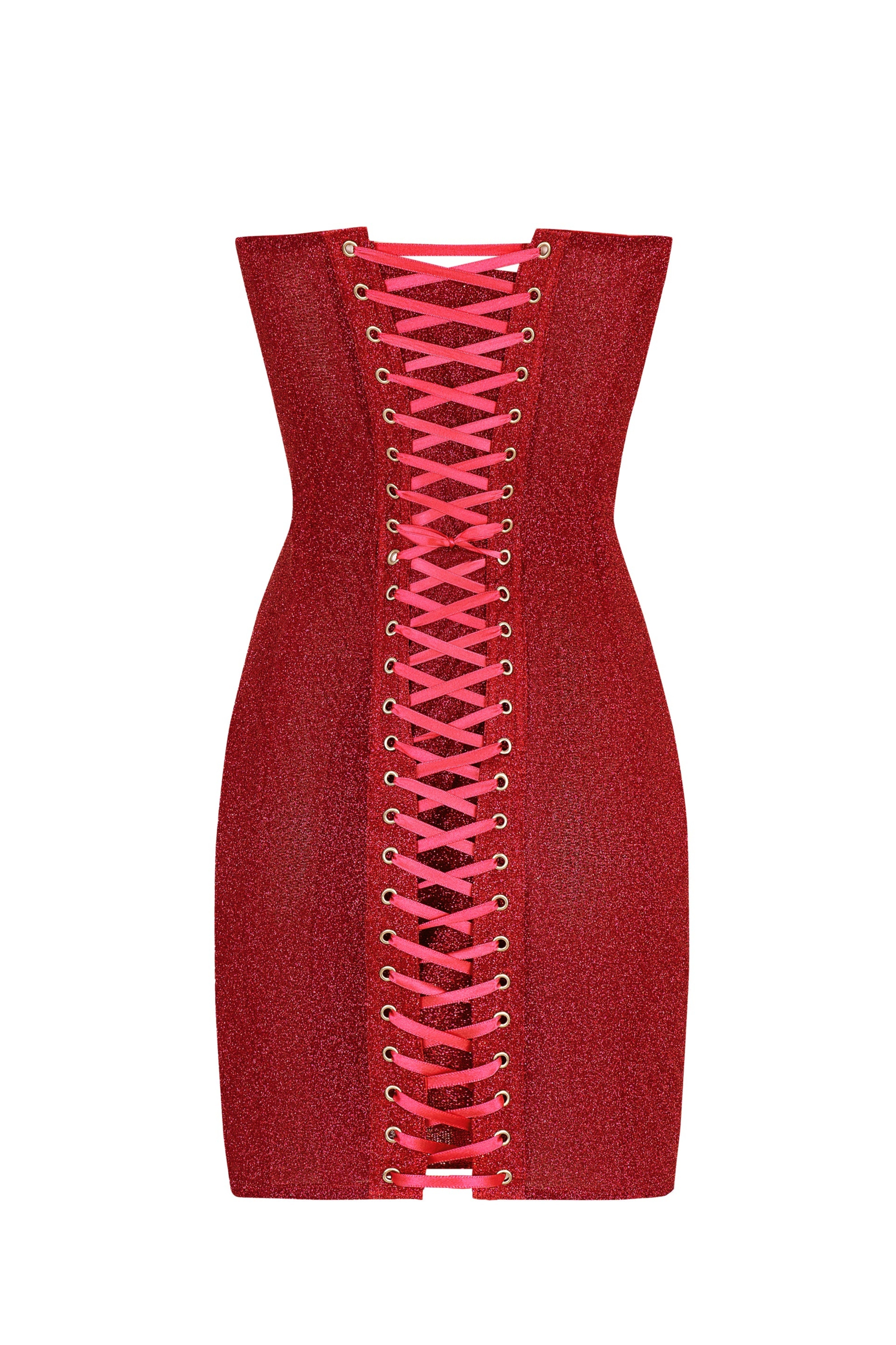 Orabelle Red Brilliance Drop Shiny Dress (Final Sale-US Only)
