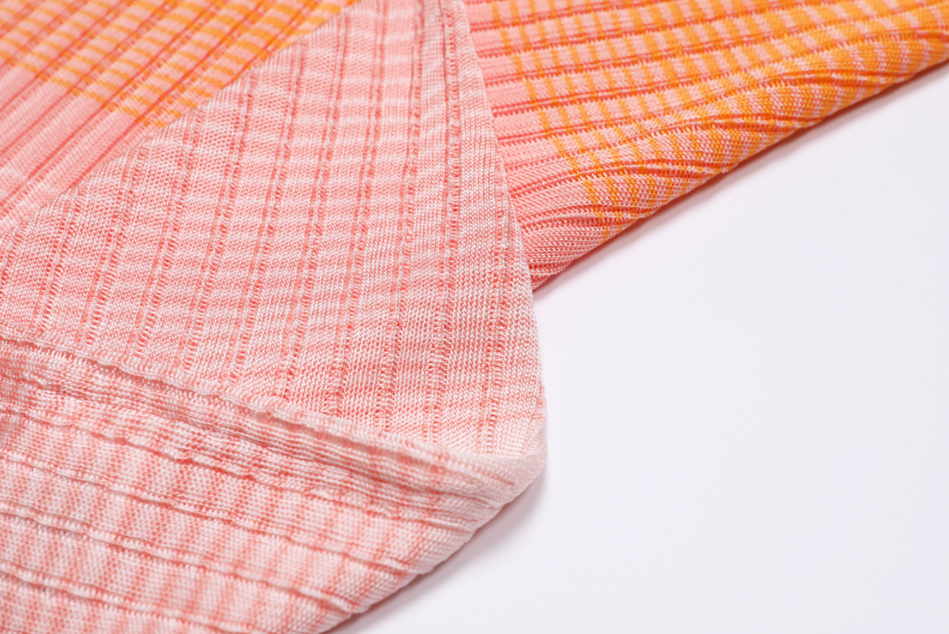 ANDREA  Gradient Knitted Maxi Dress Tie-dye  - Orange