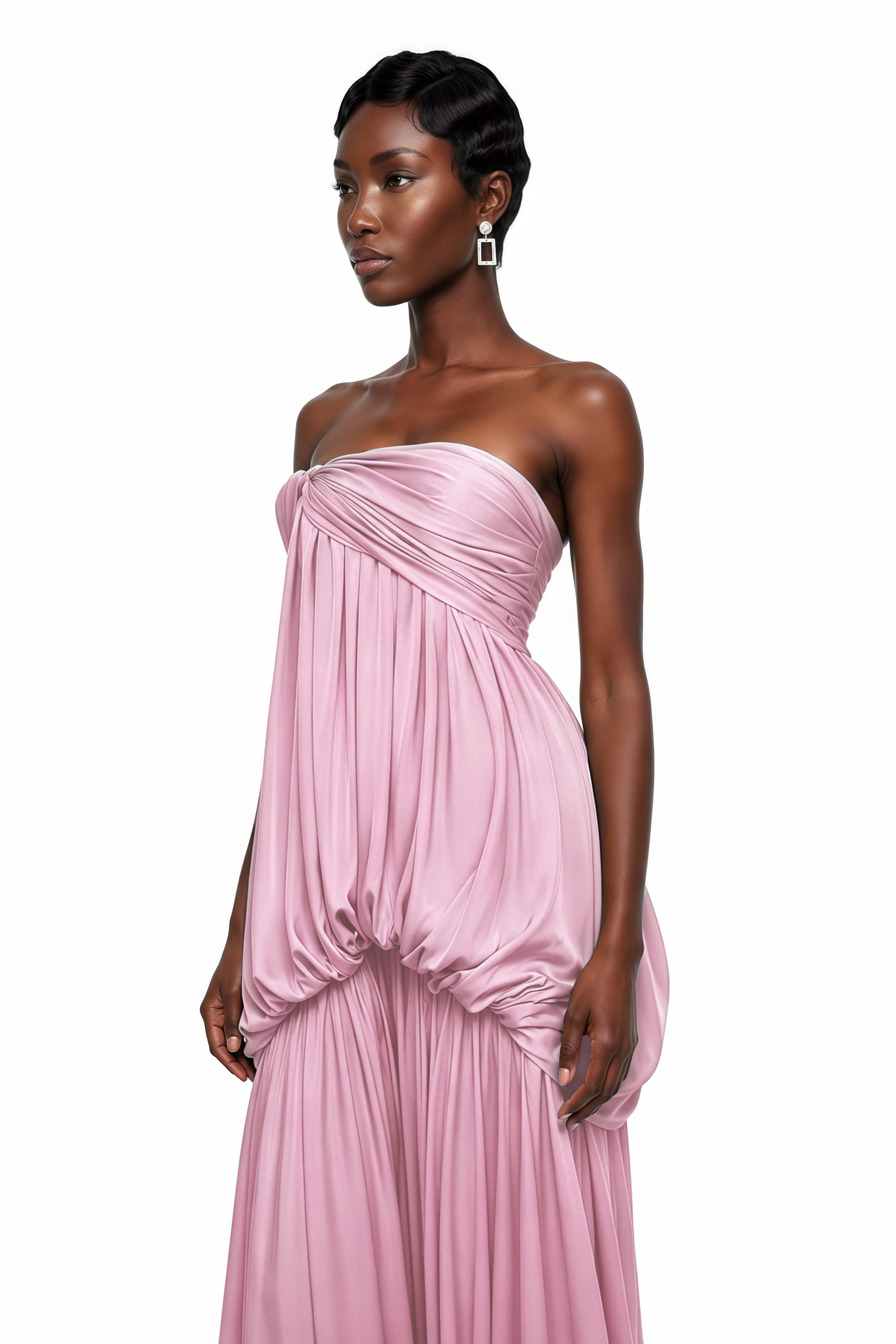 Aamu Pink Off Shoulder Maxi Dress