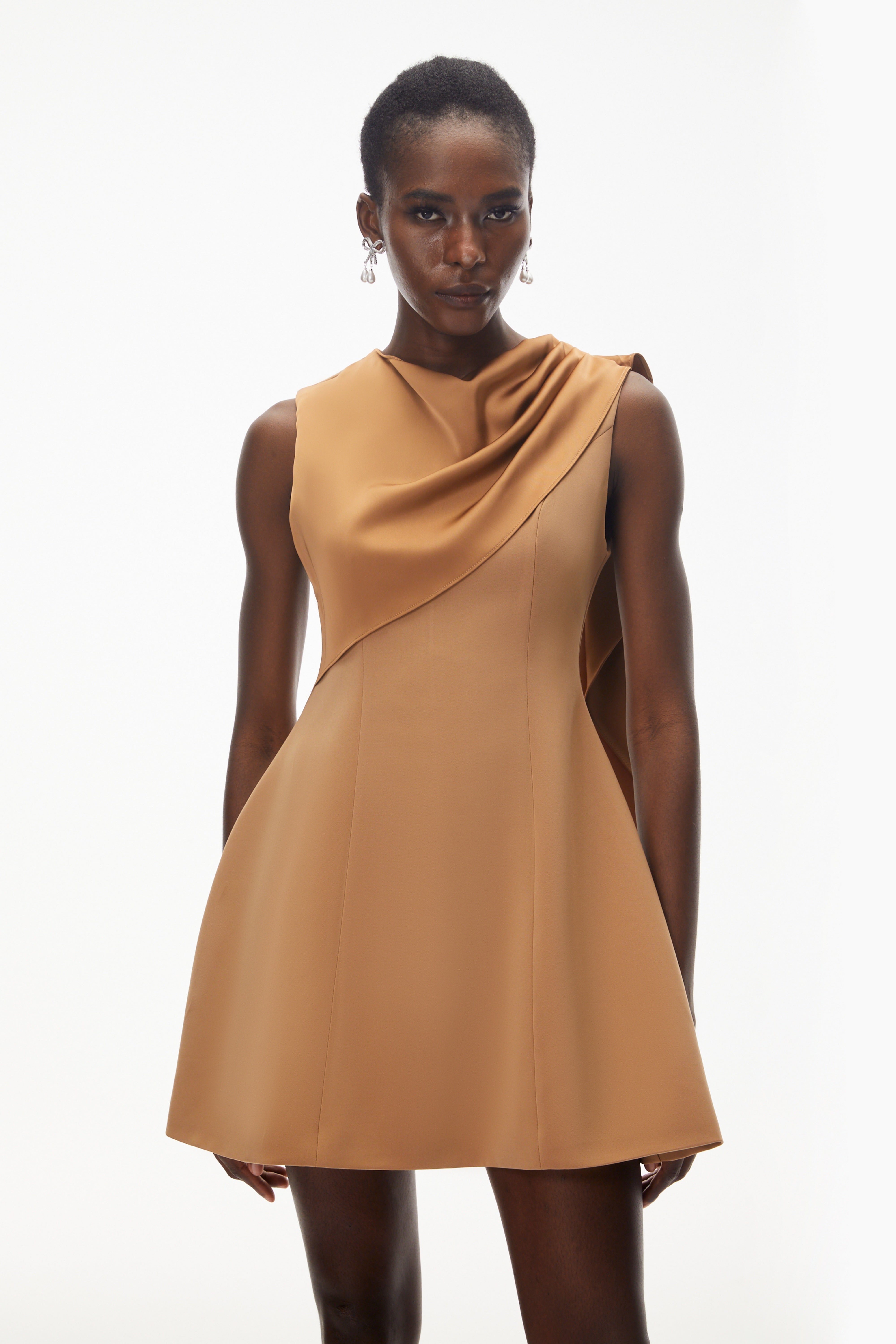 Alice Brown Asymmetrical Draped Mini Dress