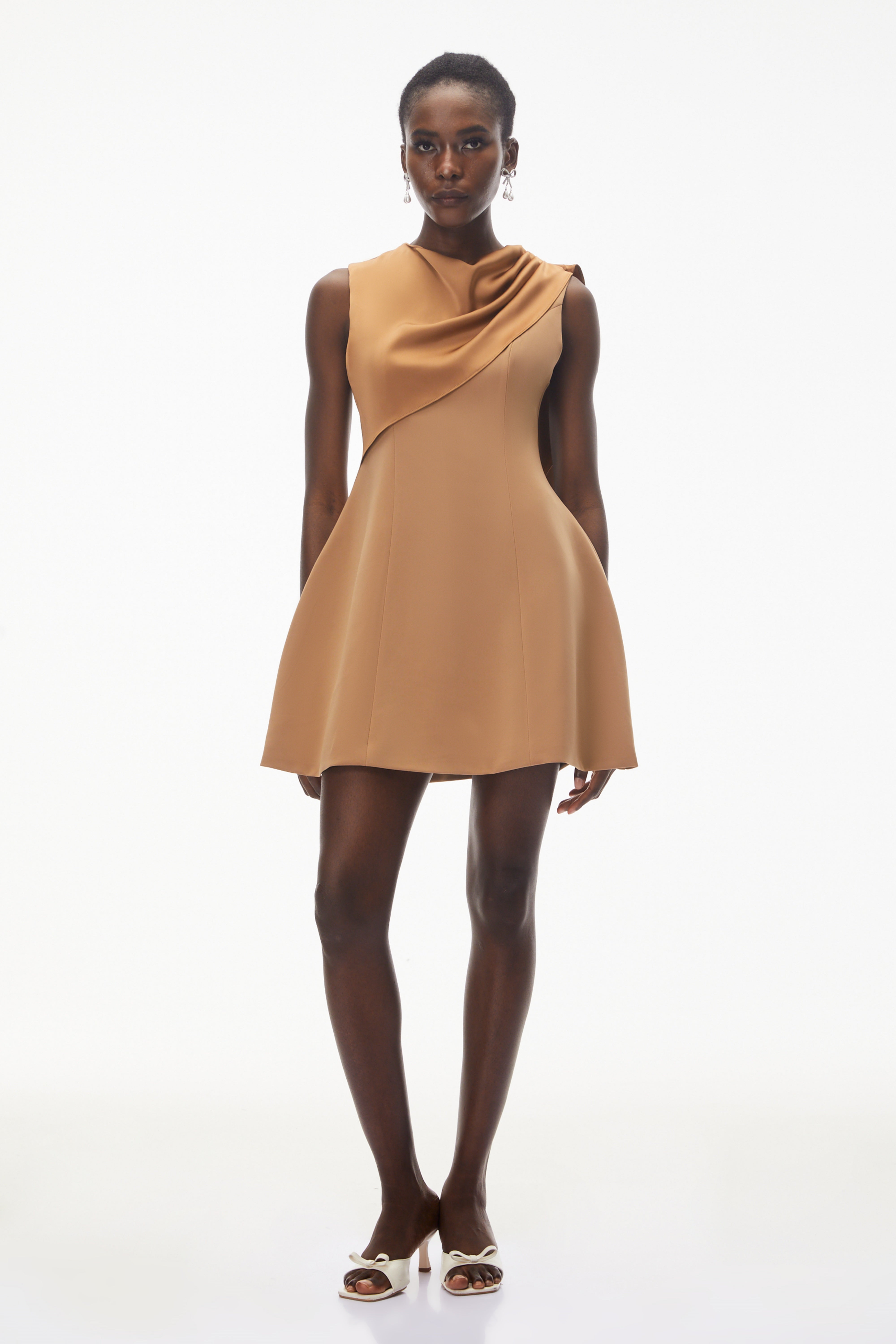 Alice Brown Asymmetrical Draped Mini Dress