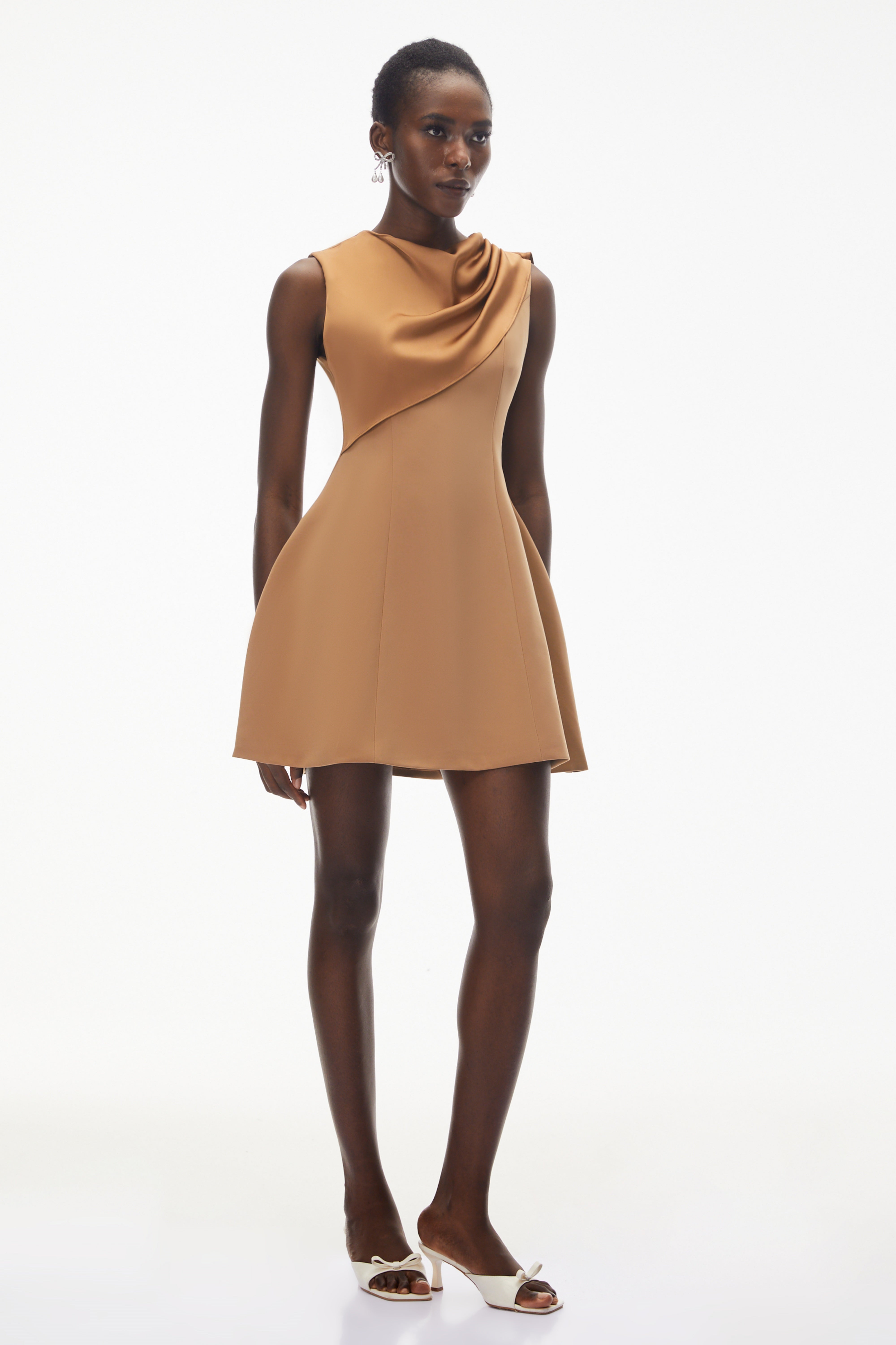 Alice Brown Asymmetrical Draped Mini Dress