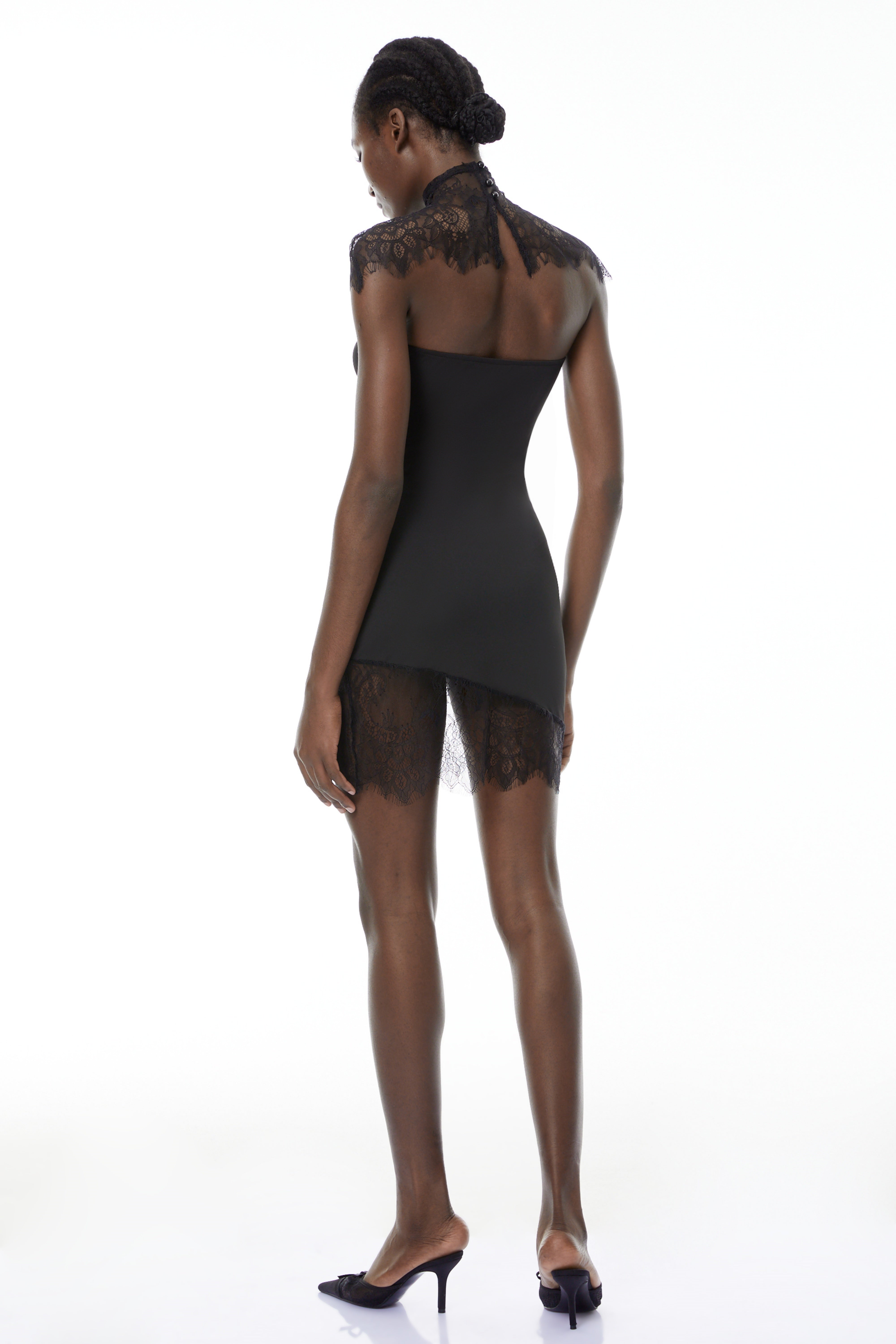 Alvaro Black Lace Shawl & Dress Set