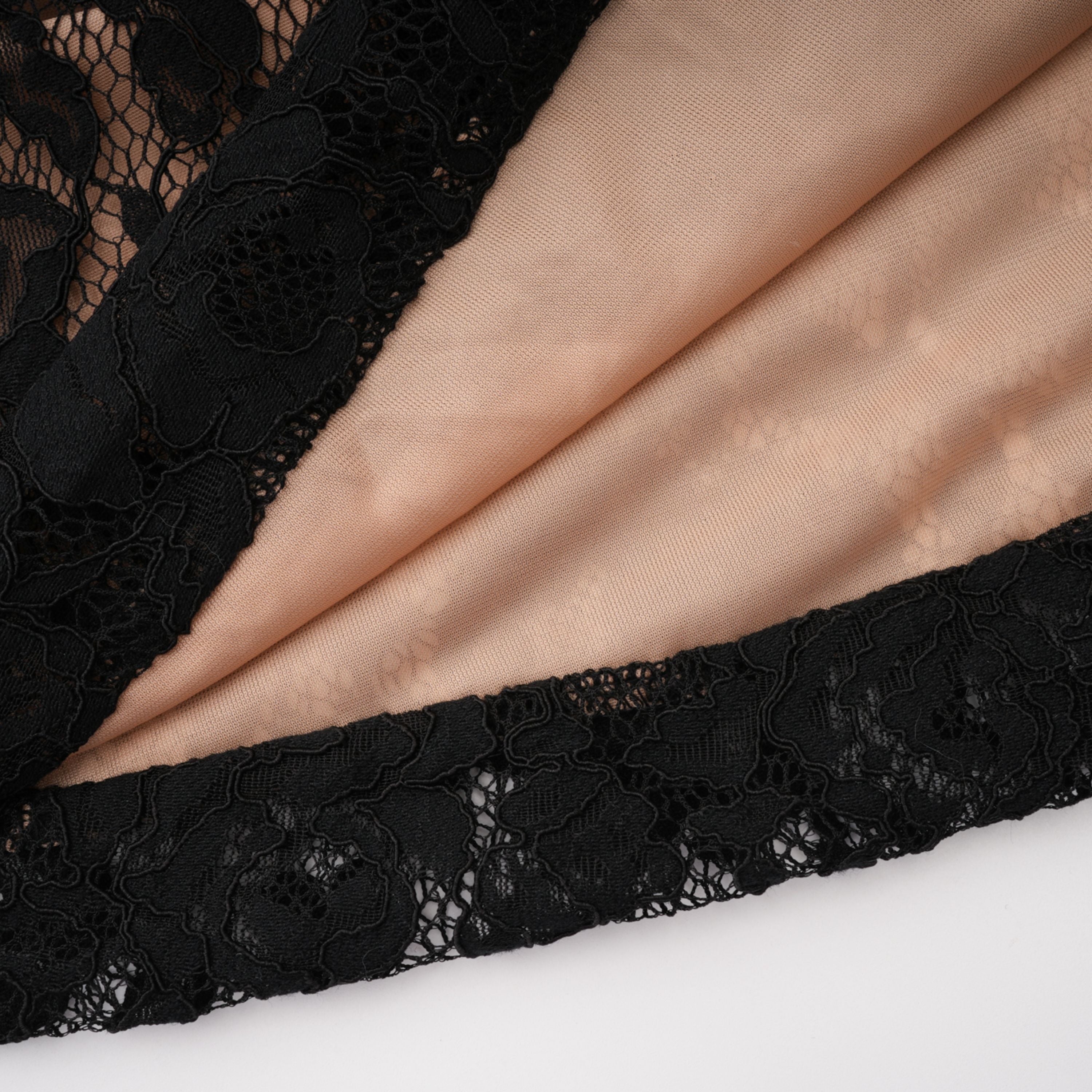 Andrea Black Keyhole Lace Maxi Dress with High Thigh Slit (Final Sale-US Only)