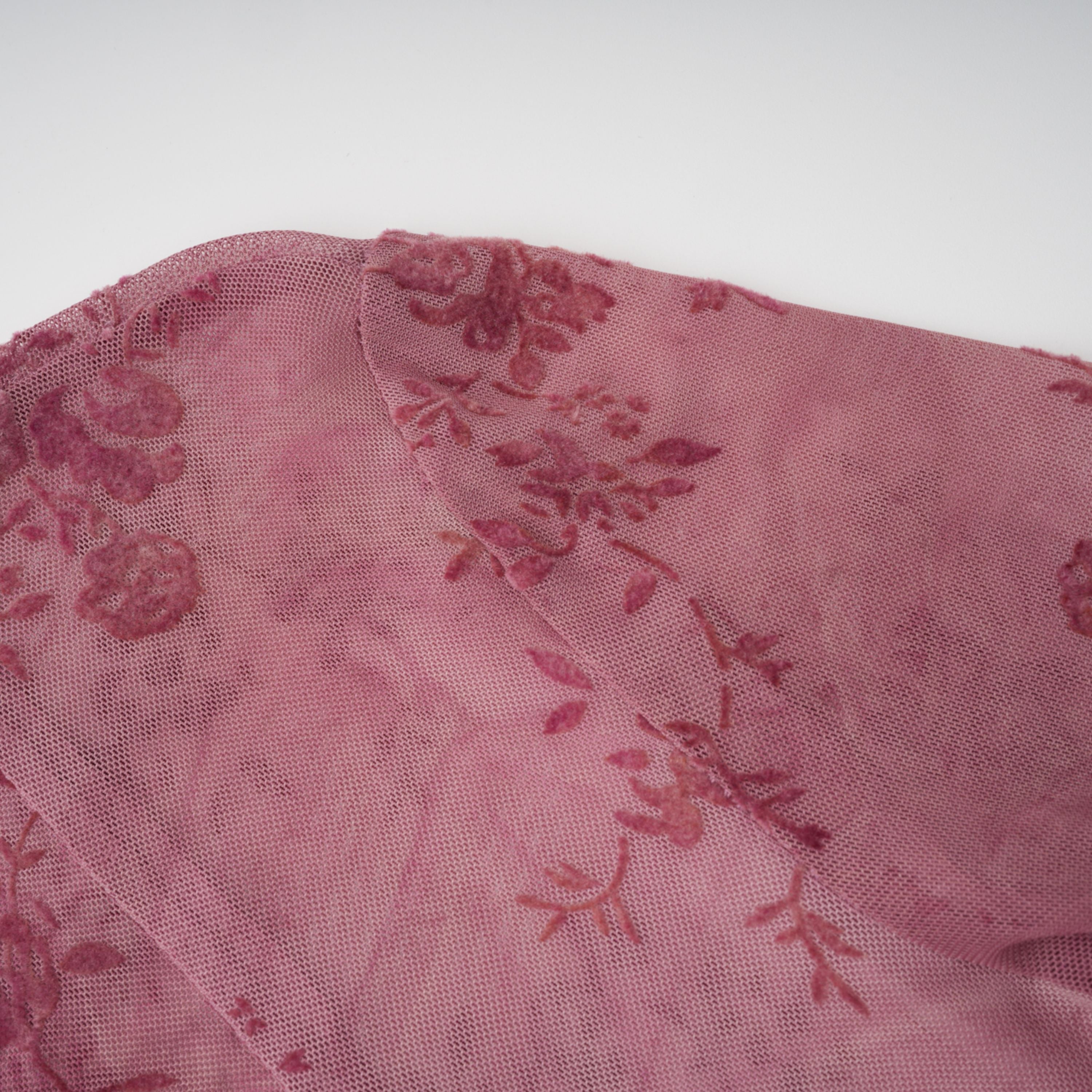 Ariadne Pink Flocked Tulle Maxi Dress (Final Sale-US Only)